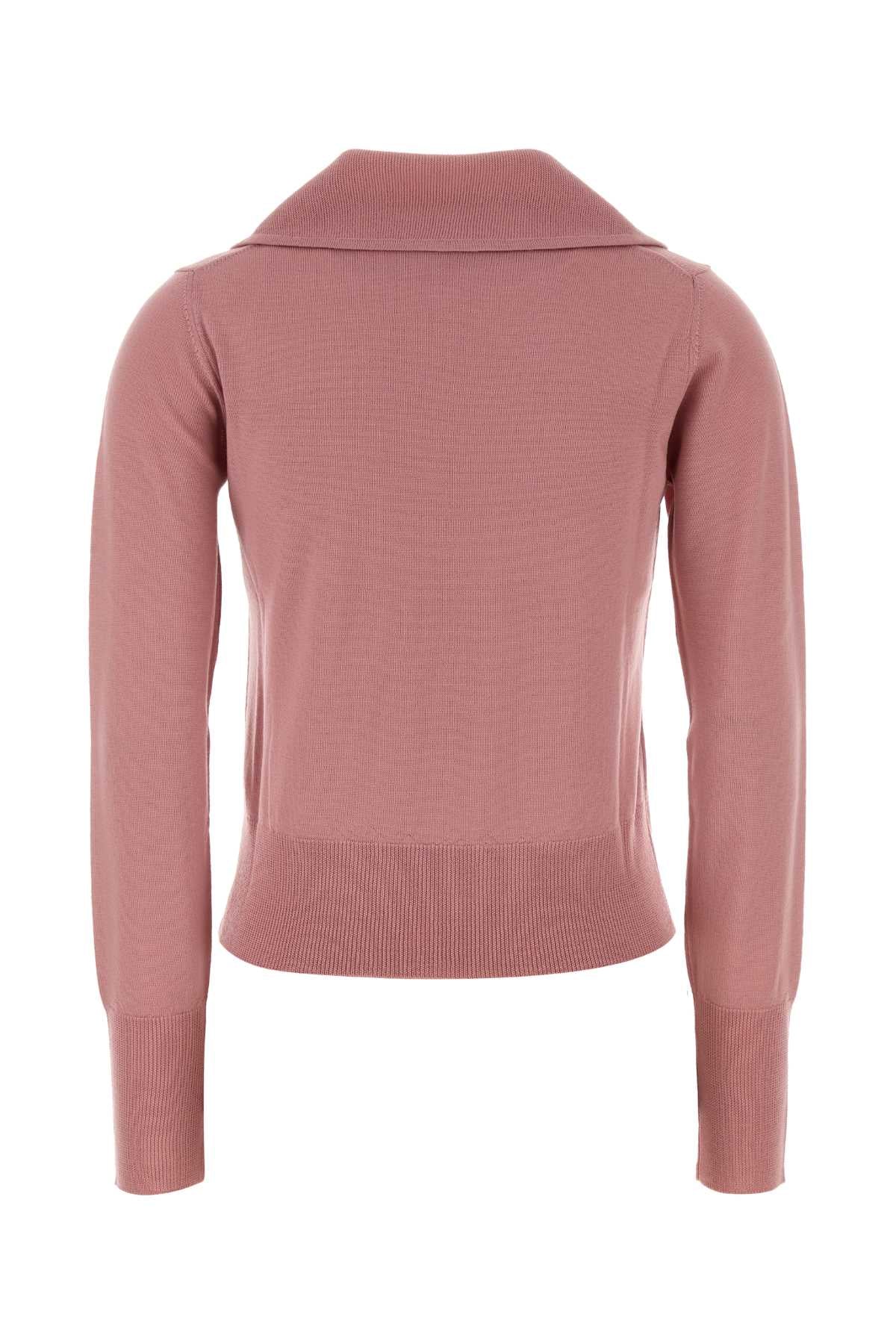 Vivienne Westwood Women Pink Wool Polo Shirt VIVIENNE WESTWOOD