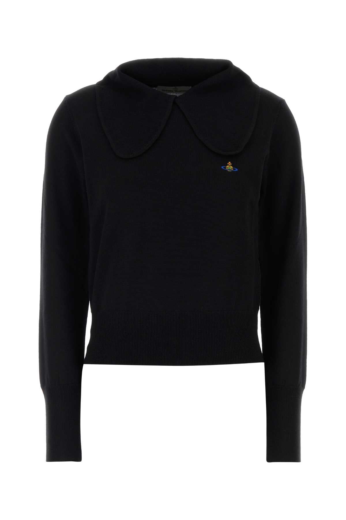Vivienne Westwood Women Black Wool Bea Polo Shirt VIVIENNE WESTWOOD