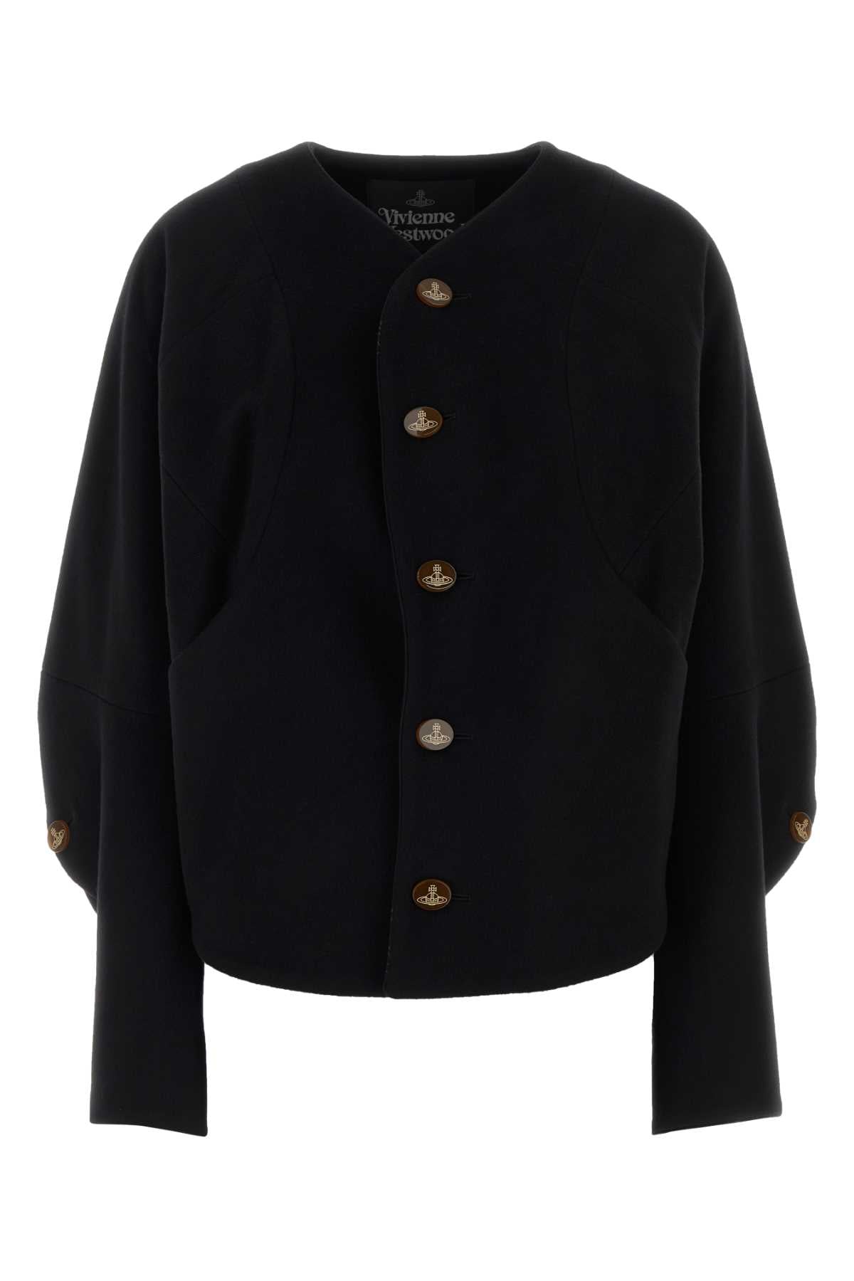 Vivienne Westwood Women Black Wool Blend Puorpoint Jacket VIVIENNE WESTWOOD