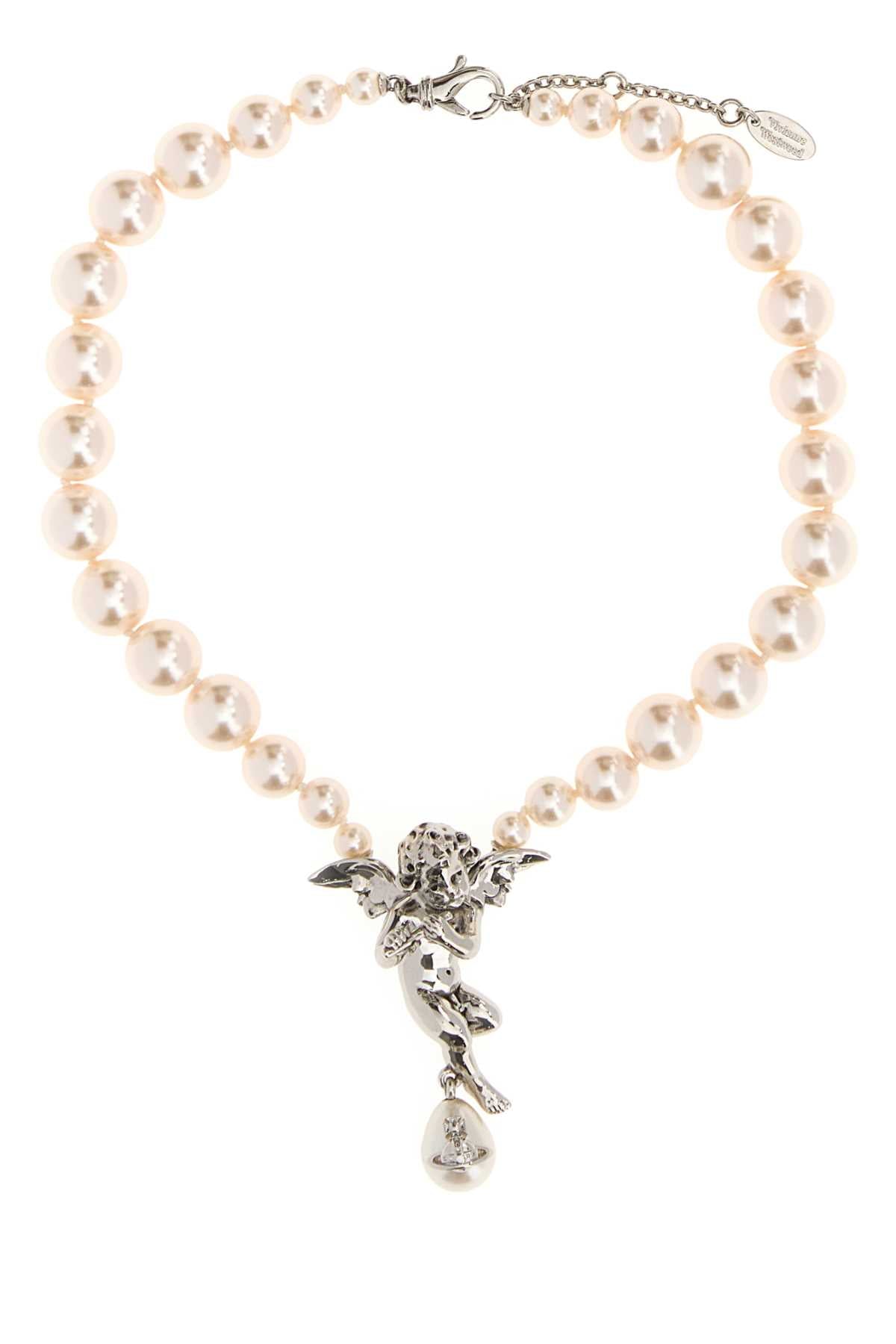 Vivienne Westwood Women Ivory Pearls Putti Large Necklace VIVIENNE WESTWOOD