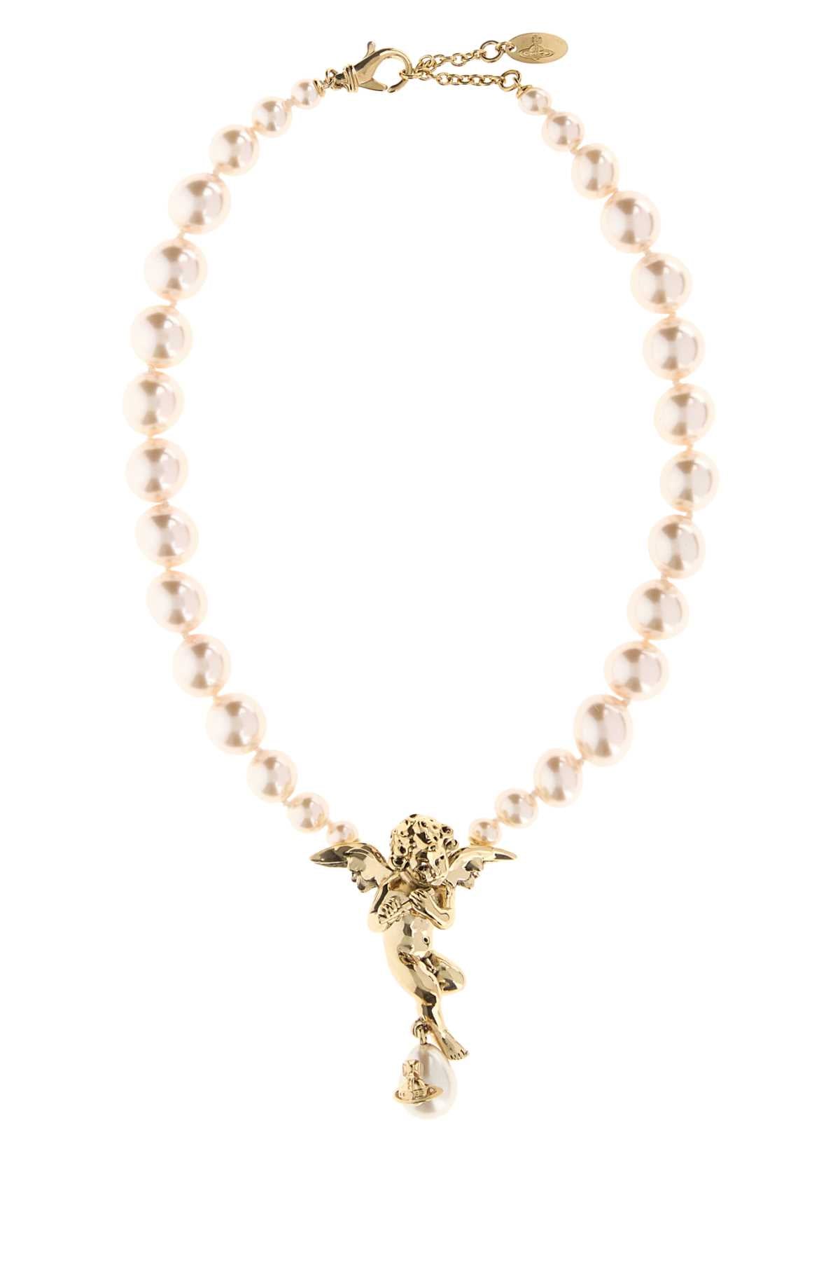 Vivienne Westwood Women Putti Large Pearl Necklace VIVIENNE WESTWOOD
