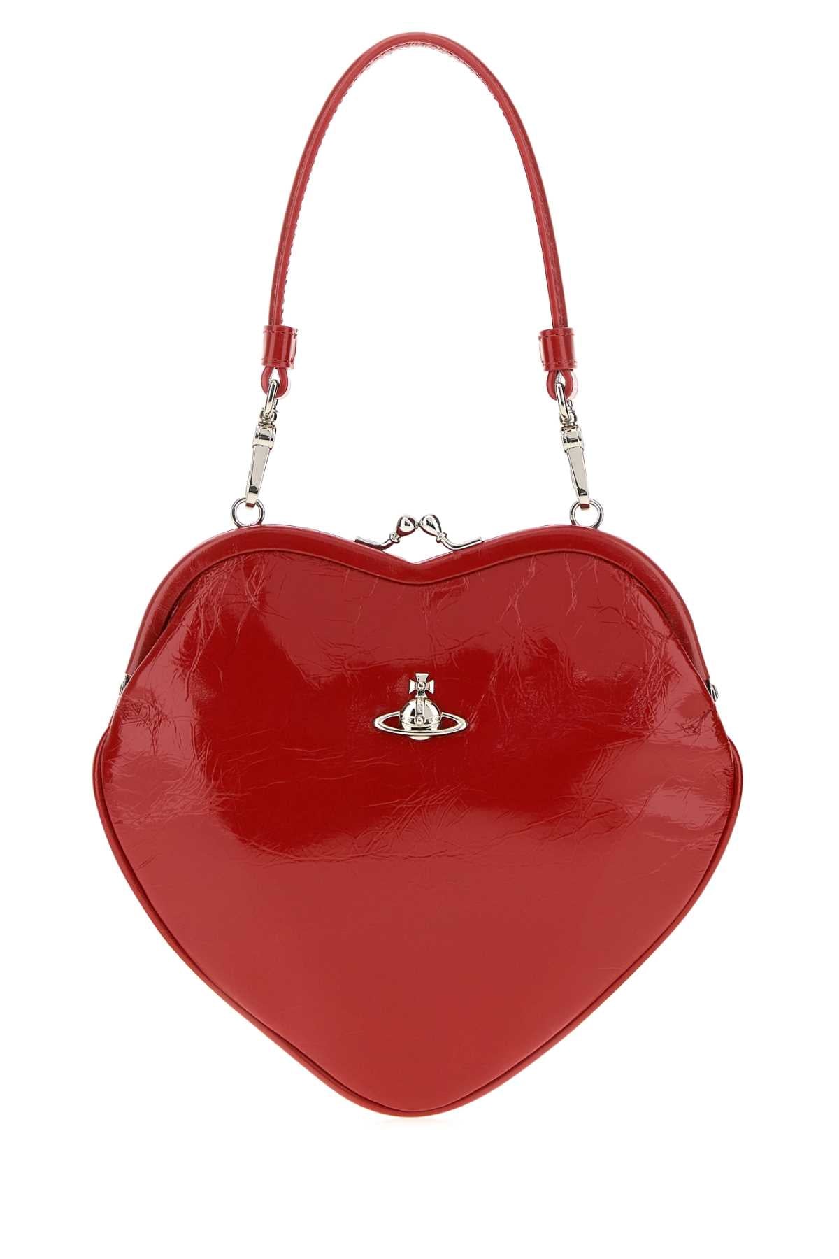 Vivienne Westwood Women Red Leather Belle Heart Frame Handbag VIVIENNE WESTWOOD