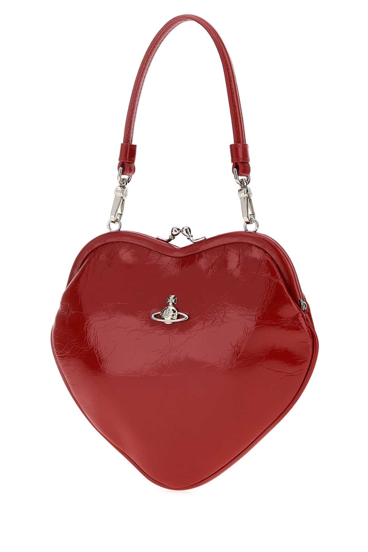 Vivienne Westwood Women Red Leather Belle Heart Frame Handbag VIVIENNE WESTWOOD