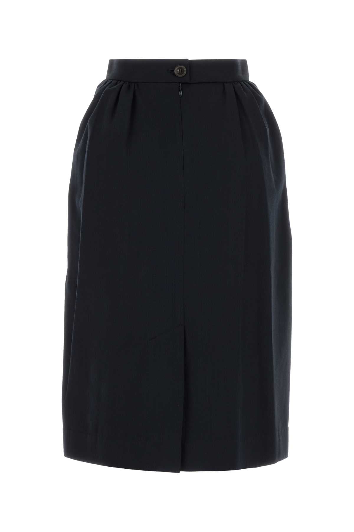 Vivienne Westwood Women Midnight Blue Cotton Blend Skirt VIVIENNE WESTWOOD