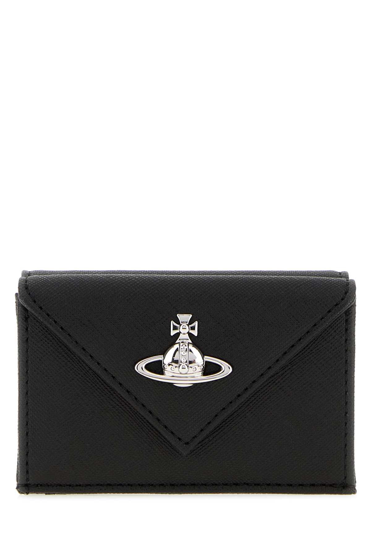 Vivienne Westwood Women Black Synthetic Leather Envelope Wallet VIVIENNE WESTWOOD