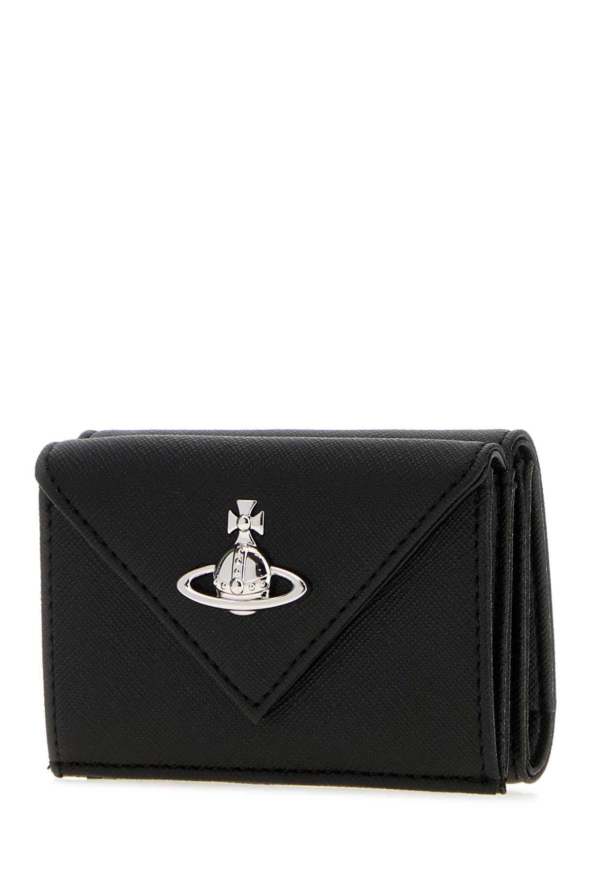 Vivienne Westwood Women Black Synthetic Leather Envelope Wallet VIVIENNE WESTWOOD