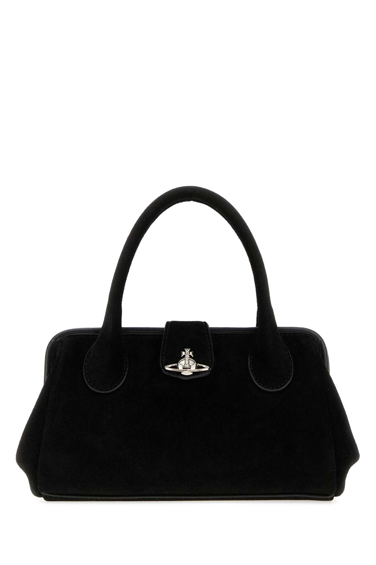 Vivienne Westwood Women Black Suede Pamela Handbag VIVIENNE WESTWOOD