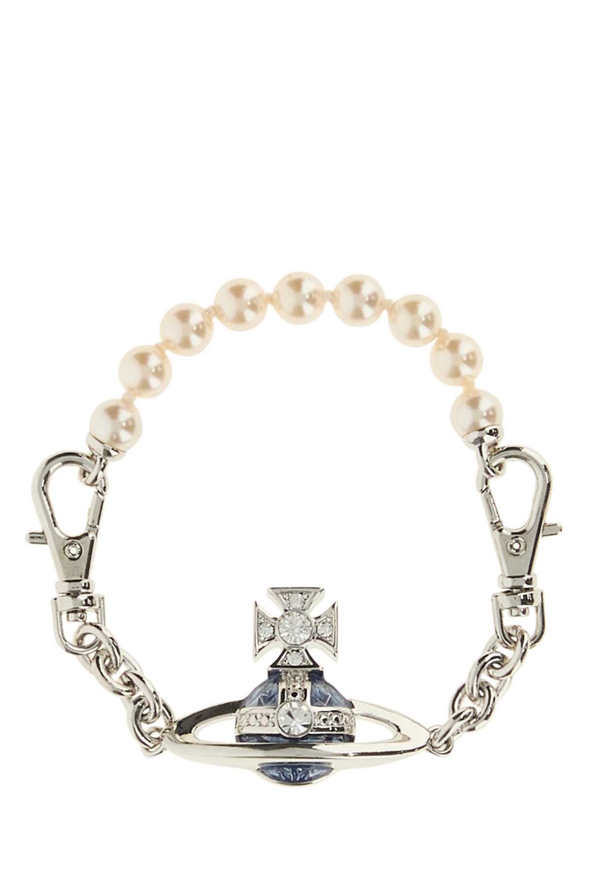 Vivienne Westwood Women Two-Tone Pearls And Metal Aida Bracelet VIVIENNE WESTWOOD