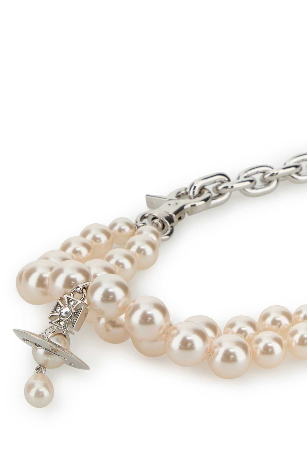 Vivienne Westwood Women Two-Tone Pearls And Metal Aida Necklace VIVIENNE WESTWOOD
