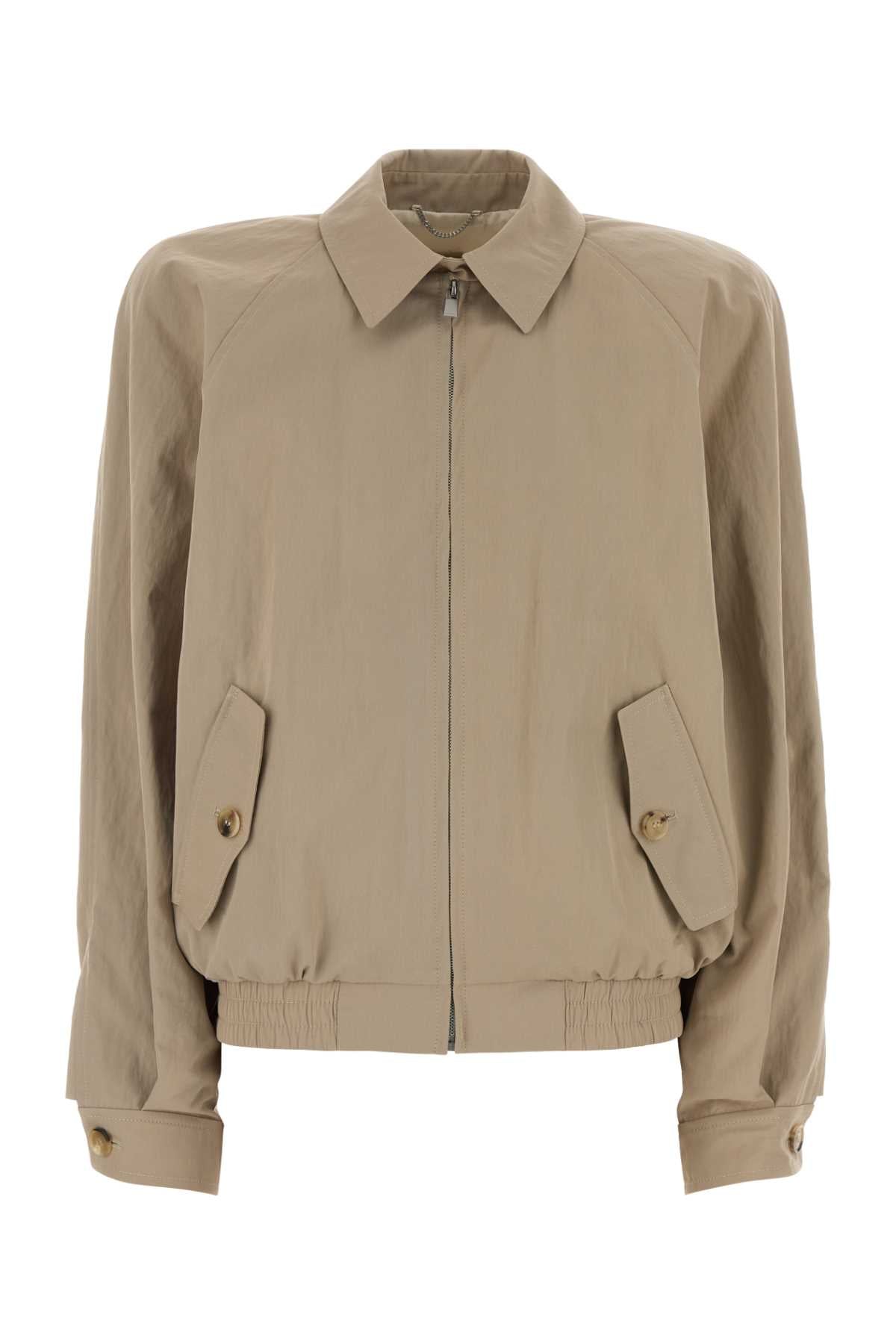 Magda Butrym Women Beige Cotton Blend Bomber Jacket MAGDA BUTRYM