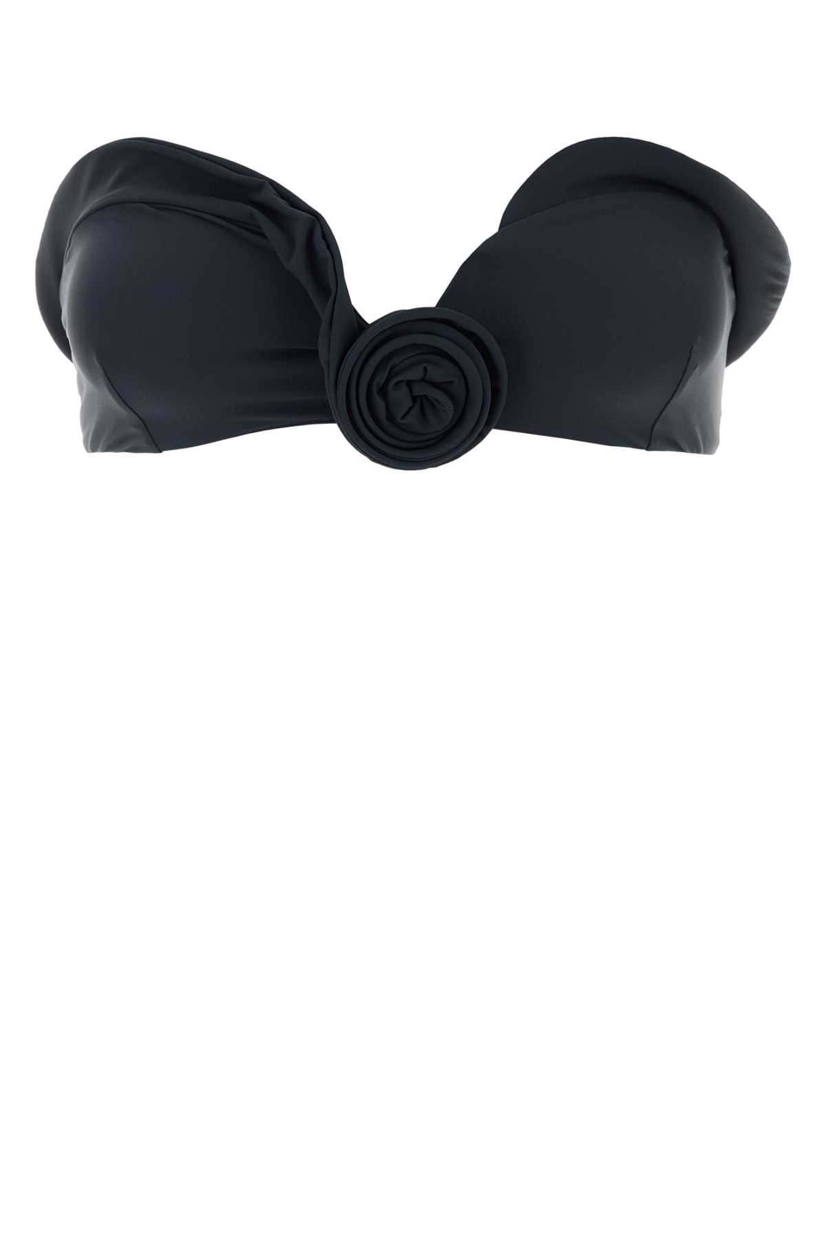 Magda Butrym Women Denim Blue Stretch Nylon Bikini Top MAGDA BUTRYM