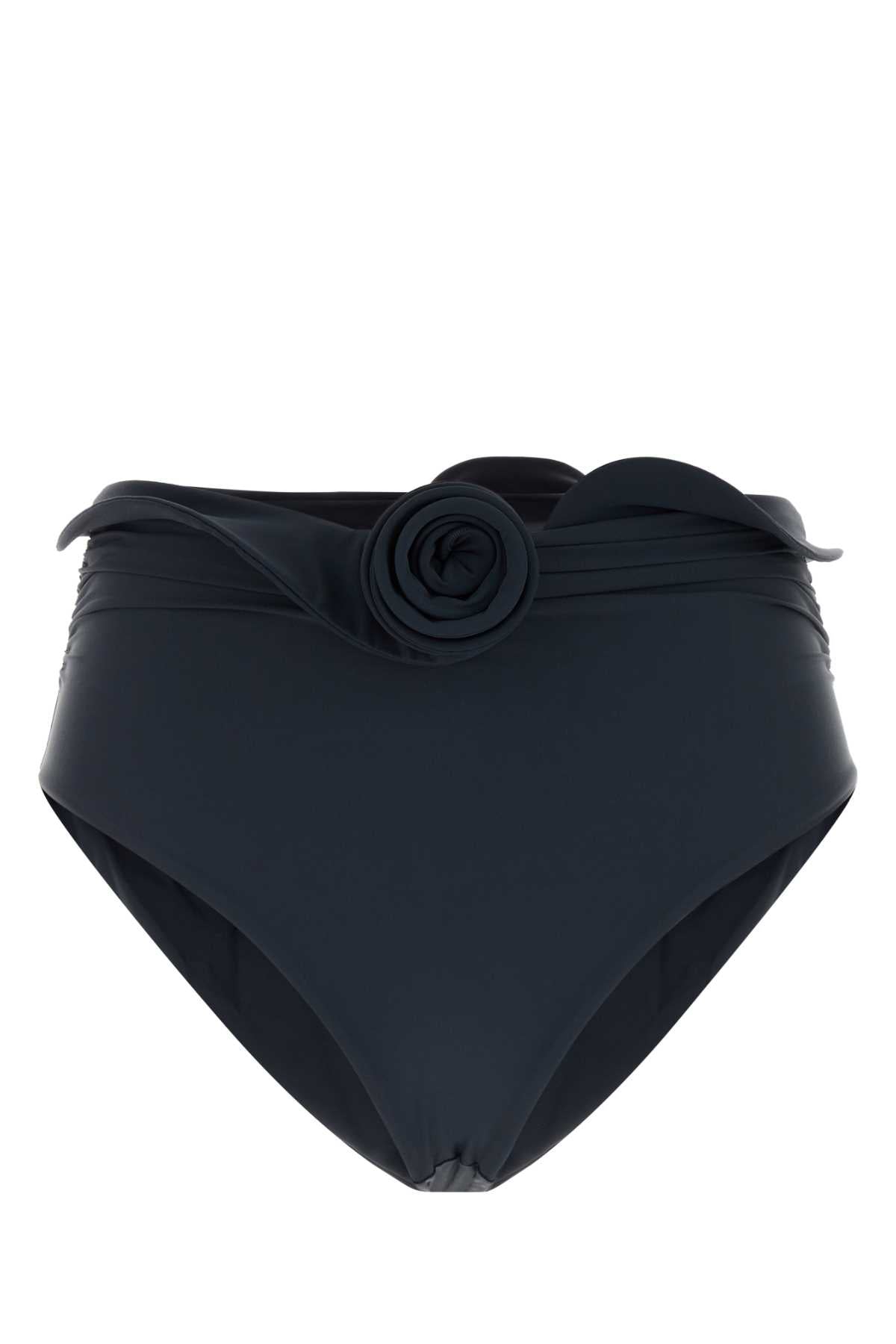 Magda Butrym Women Denim Blue Stretch Nylon Bikini Bottom MAGDA BUTRYM