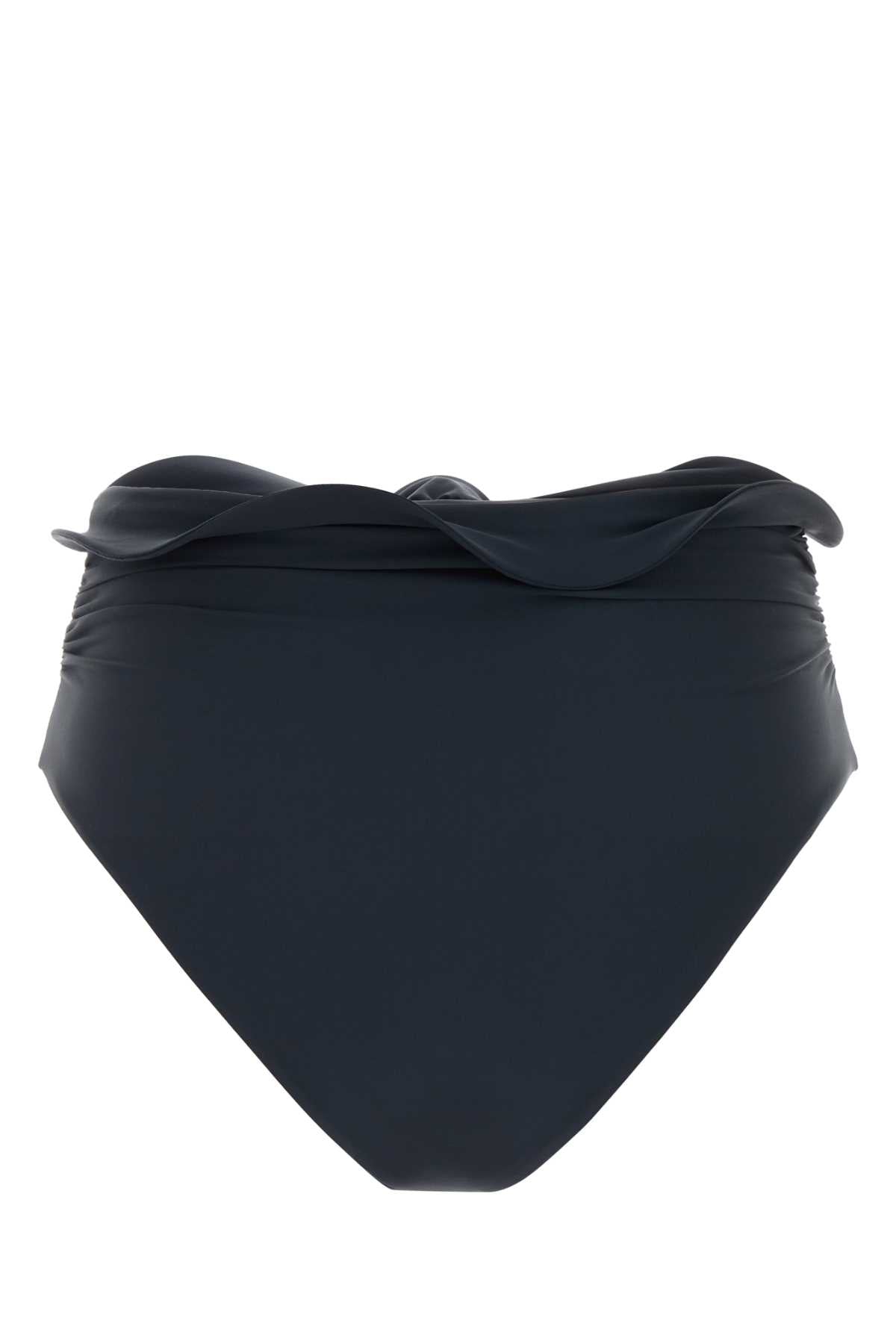 Magda Butrym Women Denim Blue Stretch Nylon Bikini Bottom MAGDA BUTRYM