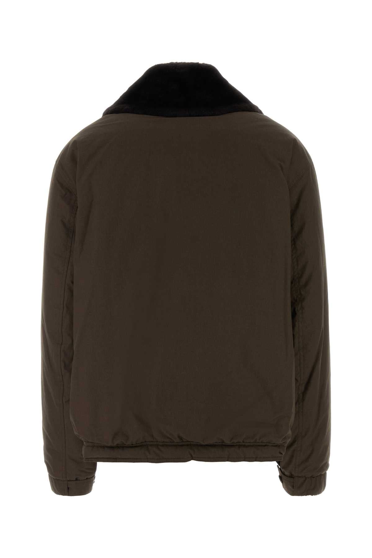 Magda Butrym Women Brown Cotton Padded Jacket MAGDA BUTRYM