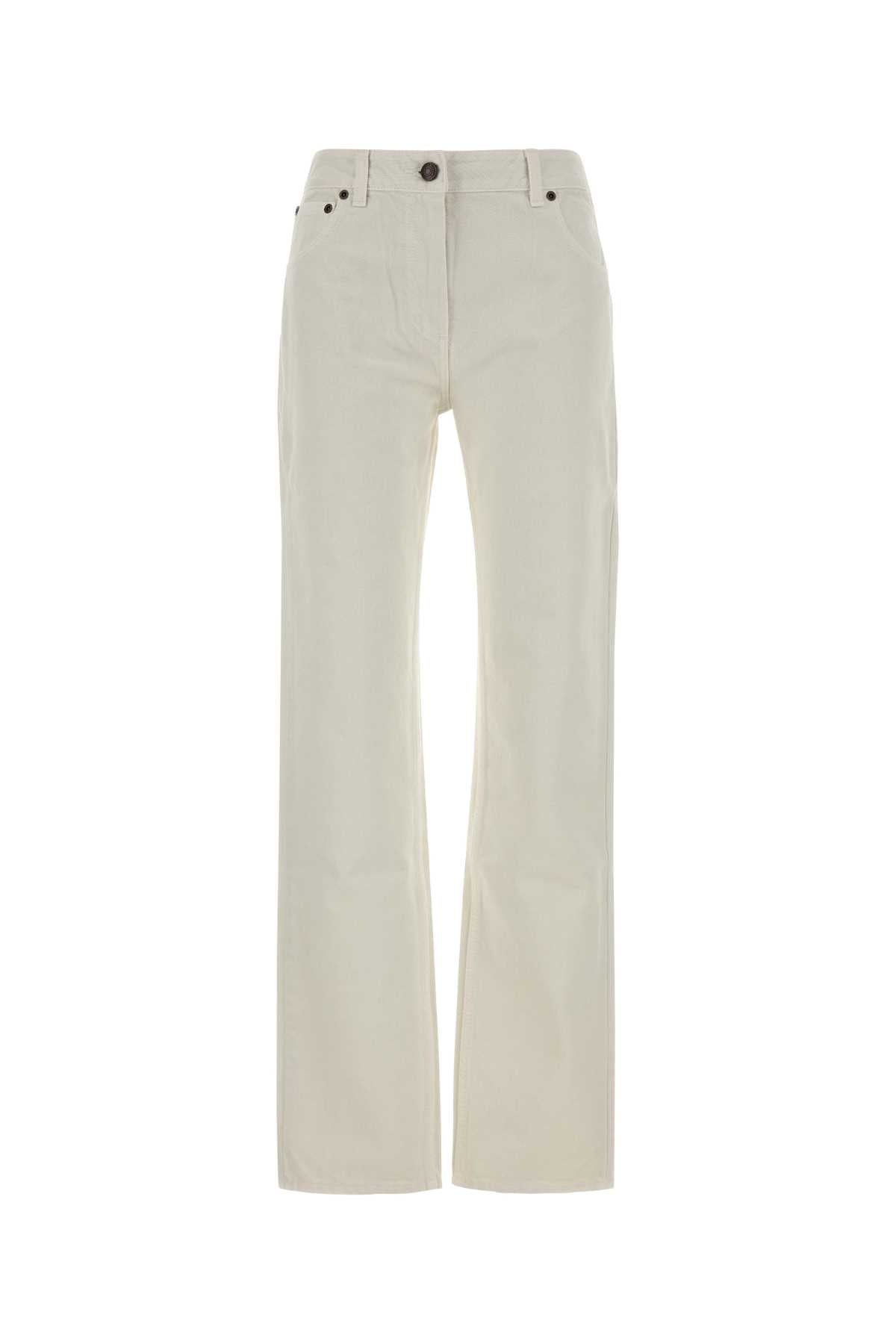 Magda Butrym Women White Denim Jeans MAGDA BUTRYM