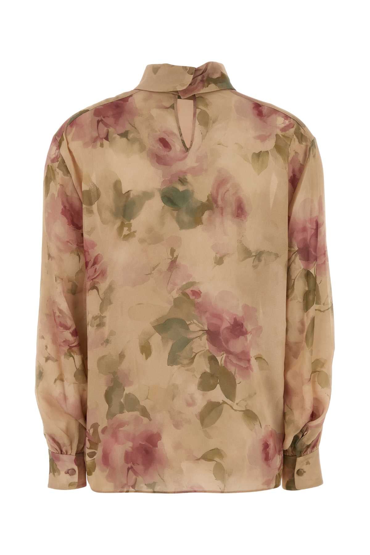 Magda Butrym Women Printed Stretch Silk Blouse MAGDA BUTRYM