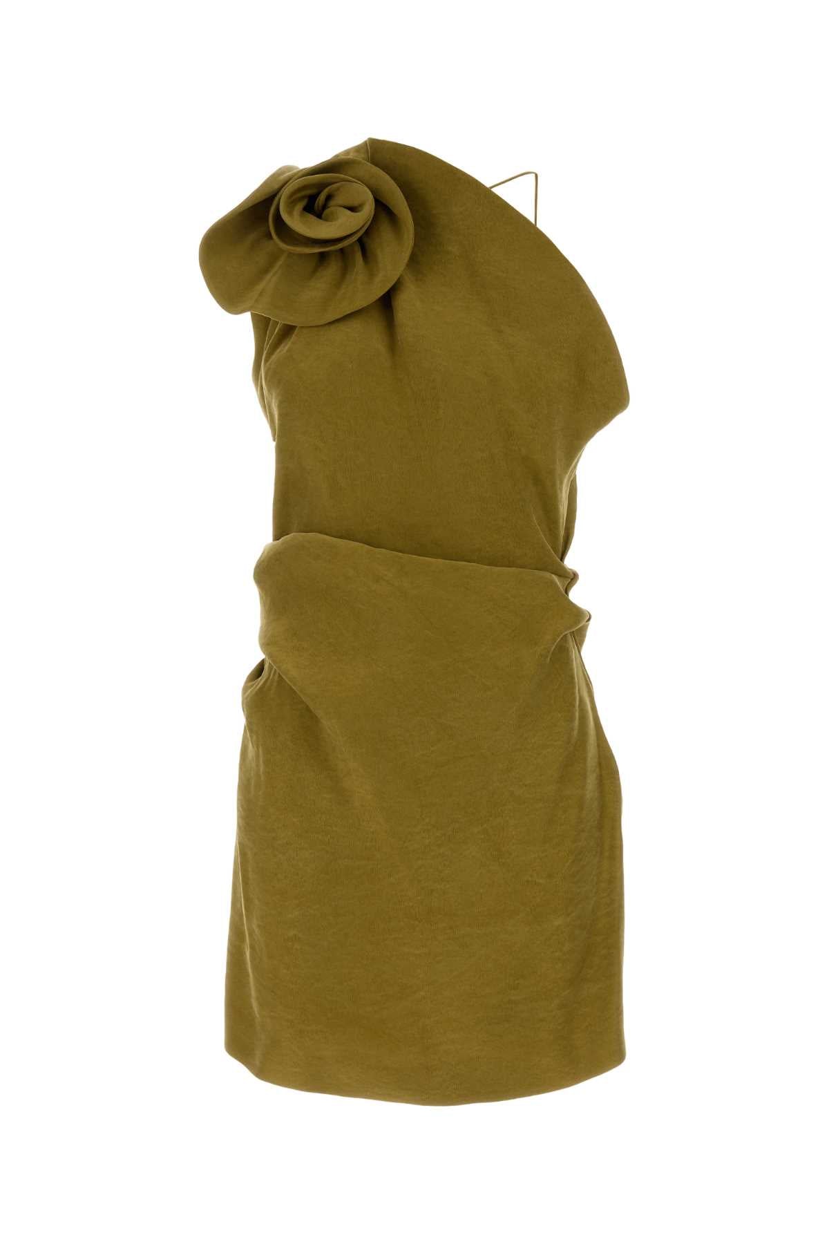 Magda Butrym Women Sage Green Silk Mini Dress MAGDA BUTRYM