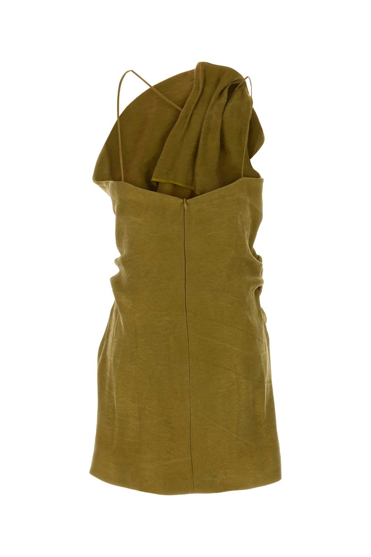 Magda Butrym Women Sage Green Silk Mini Dress MAGDA BUTRYM
