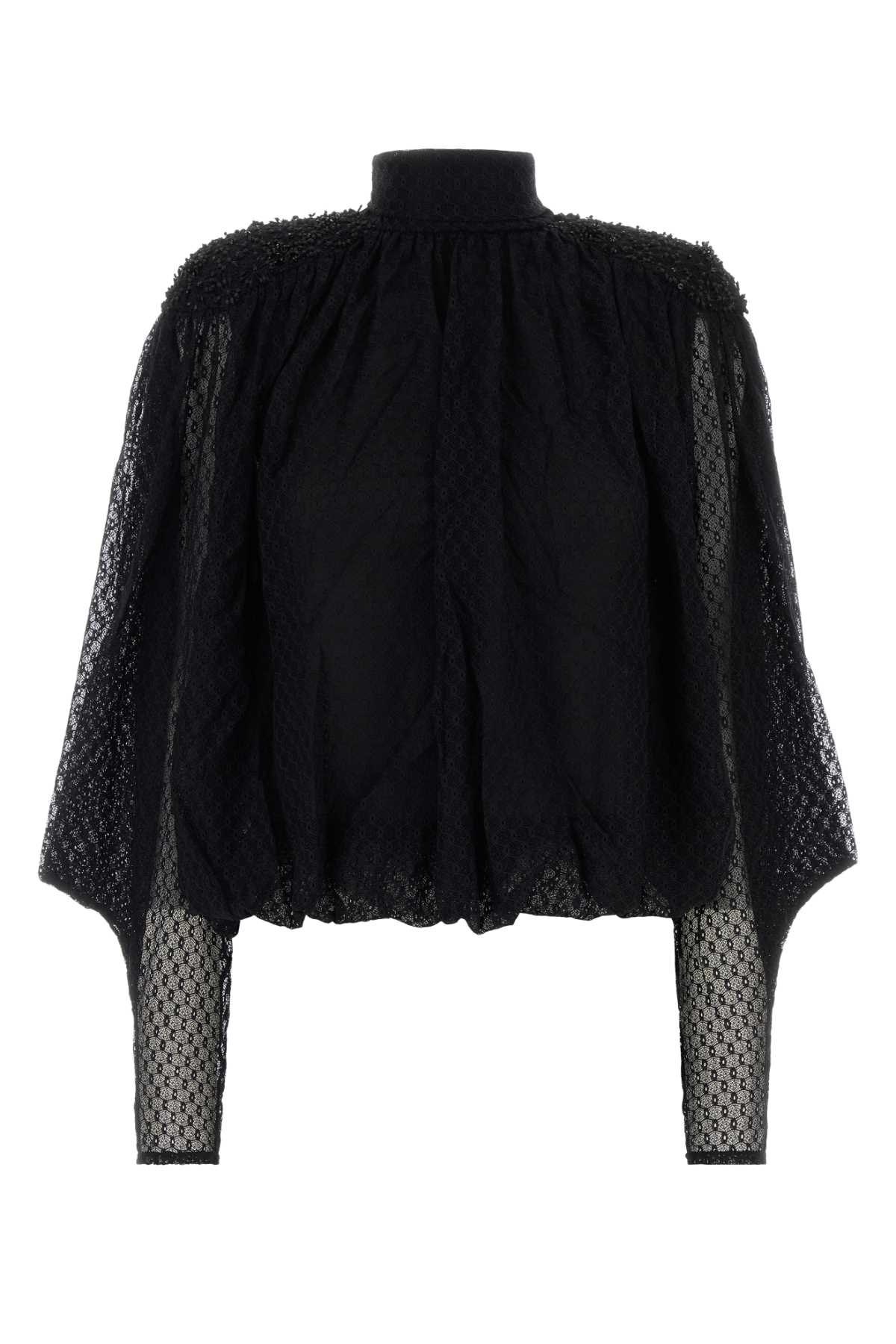 Isabel Marant Women Black Stretch Lace Oeste Blouse ISABEL MARANT