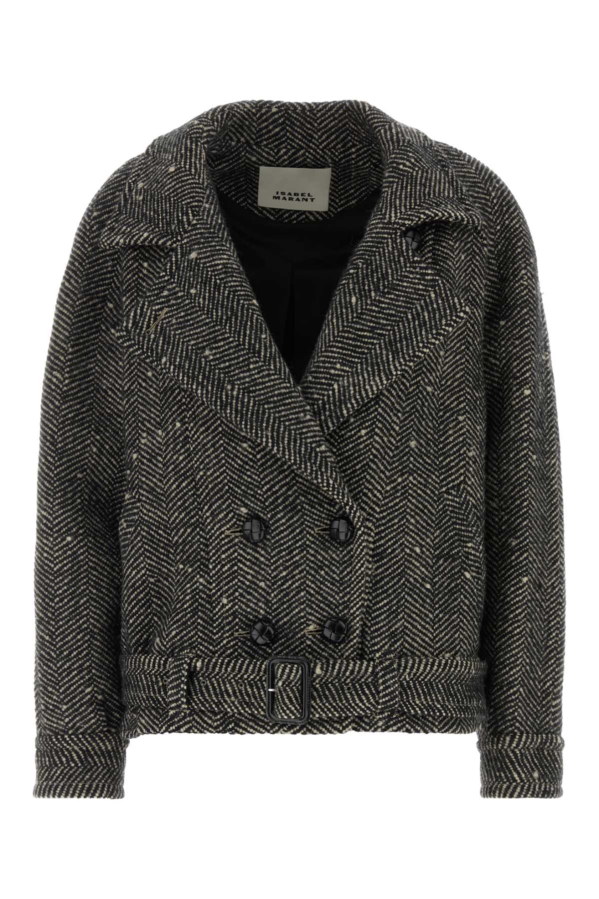 Isabel Marant Women Embroidered Wool Blend Elvane Coat ISABEL MARANT