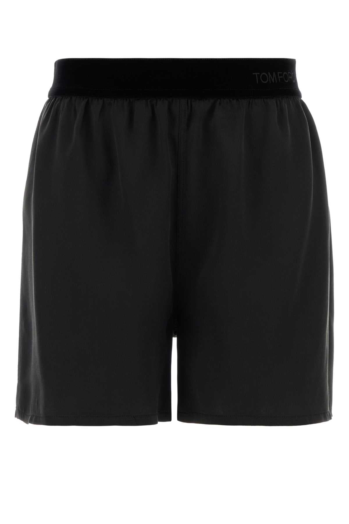 Tom Ford Women Black Satin Shorts TOM FORD