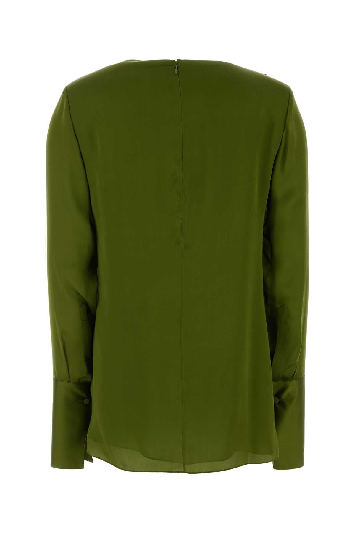 Tom Ford Women Green Satin Blouse TOM FORD