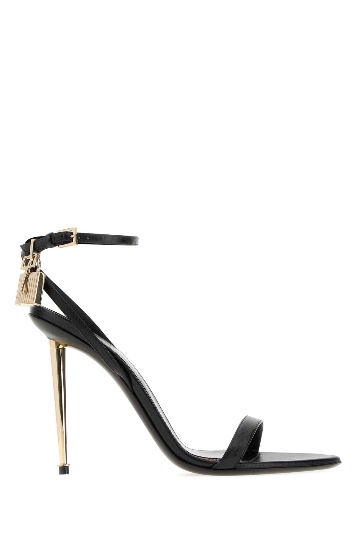 Tom Ford Women Black Leather Sandals TOM FORD