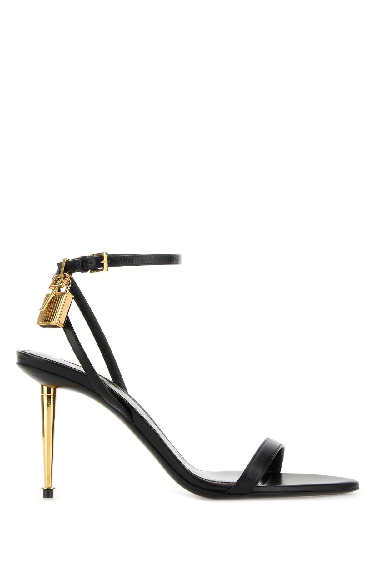 Tom Ford Women Black Leather Sandals TOM FORD