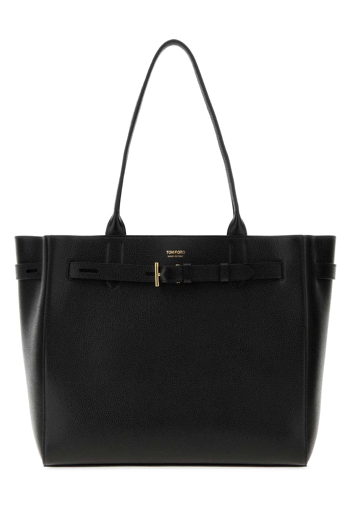 Tom Ford Women Black Leather Shopping Bag TOM FORD
