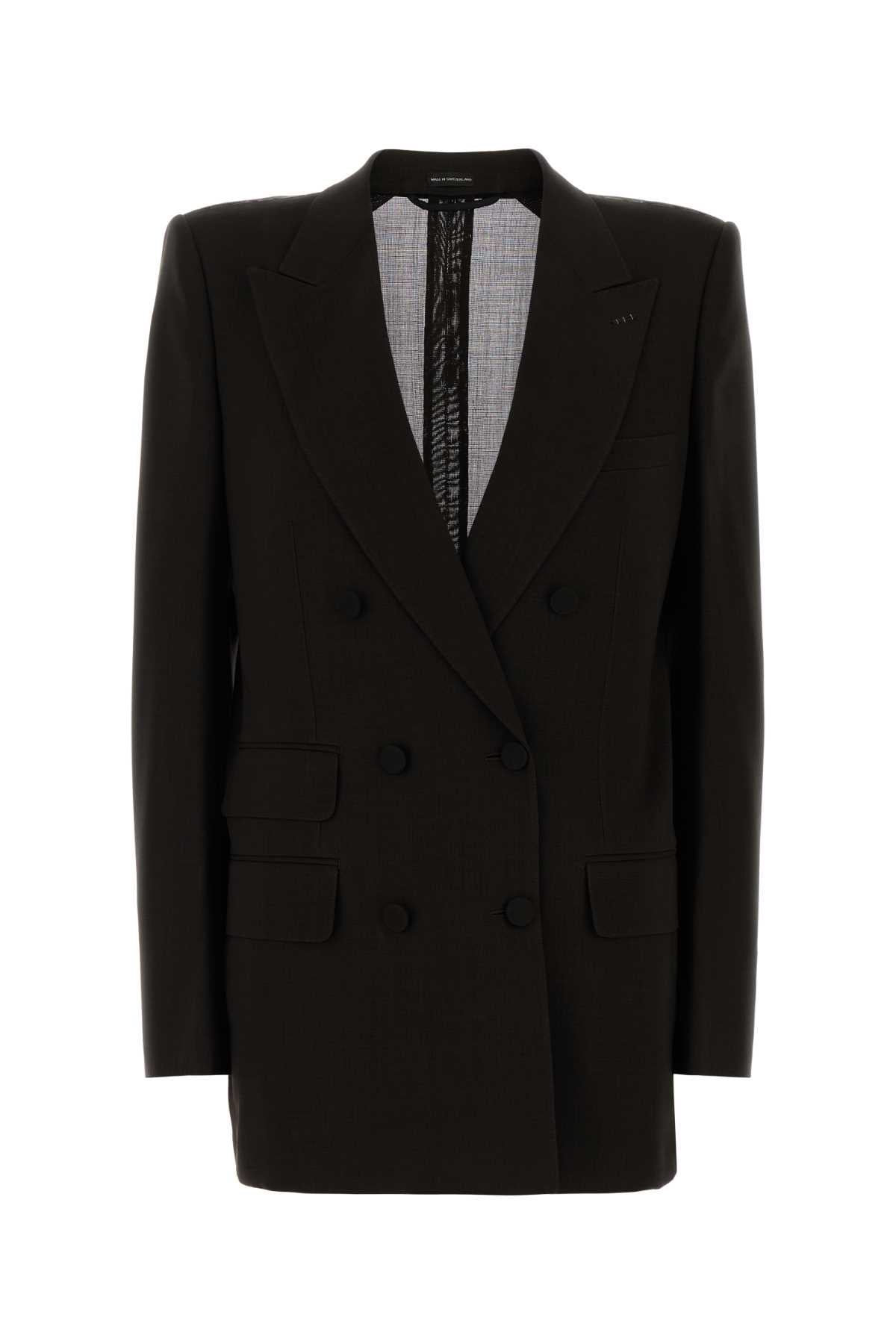 Tom Ford Women Brown Wool Blazer TOM FORD