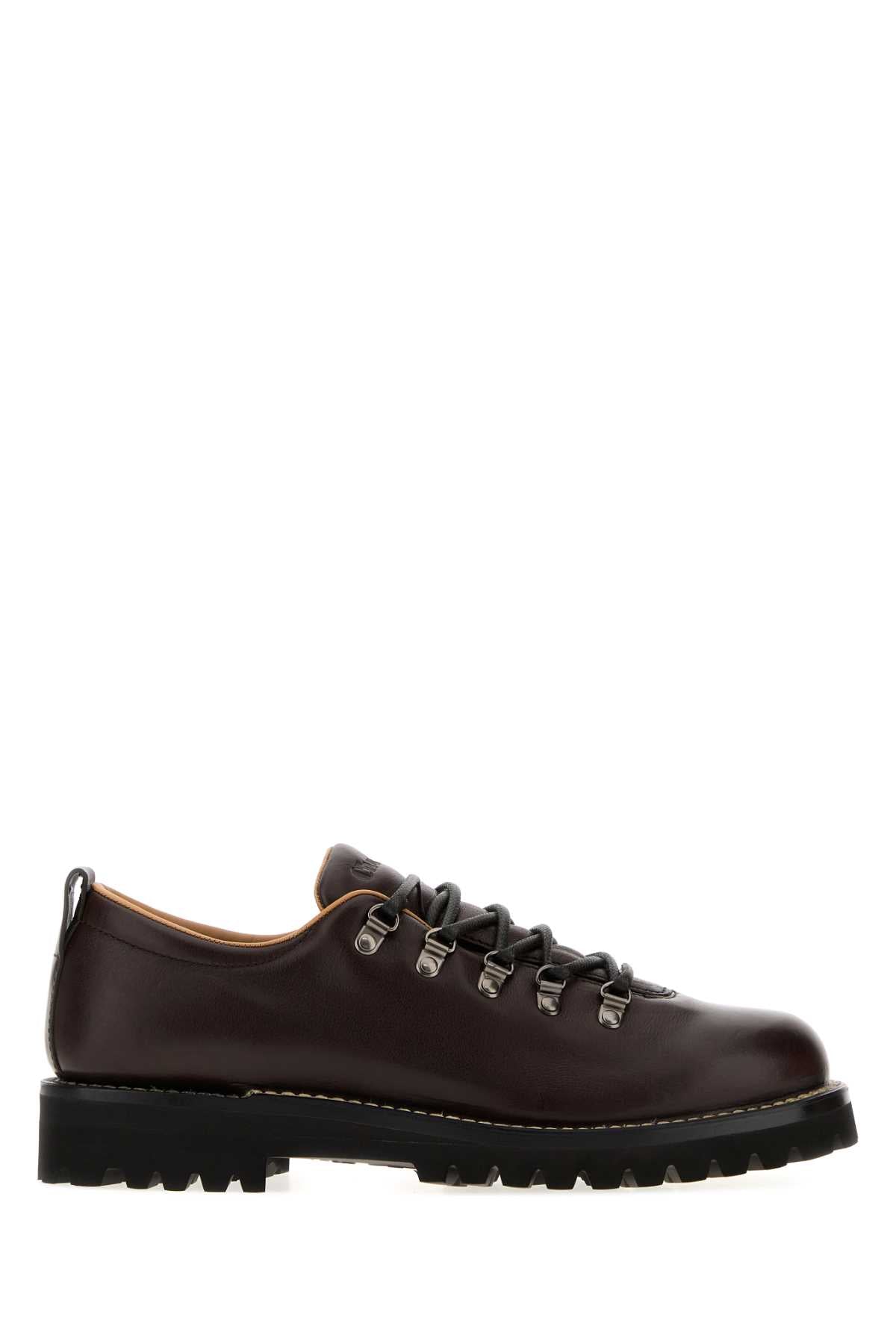 Church's Men Dark Brown Leather Snow Lace-Up Shoes CHURCH'S