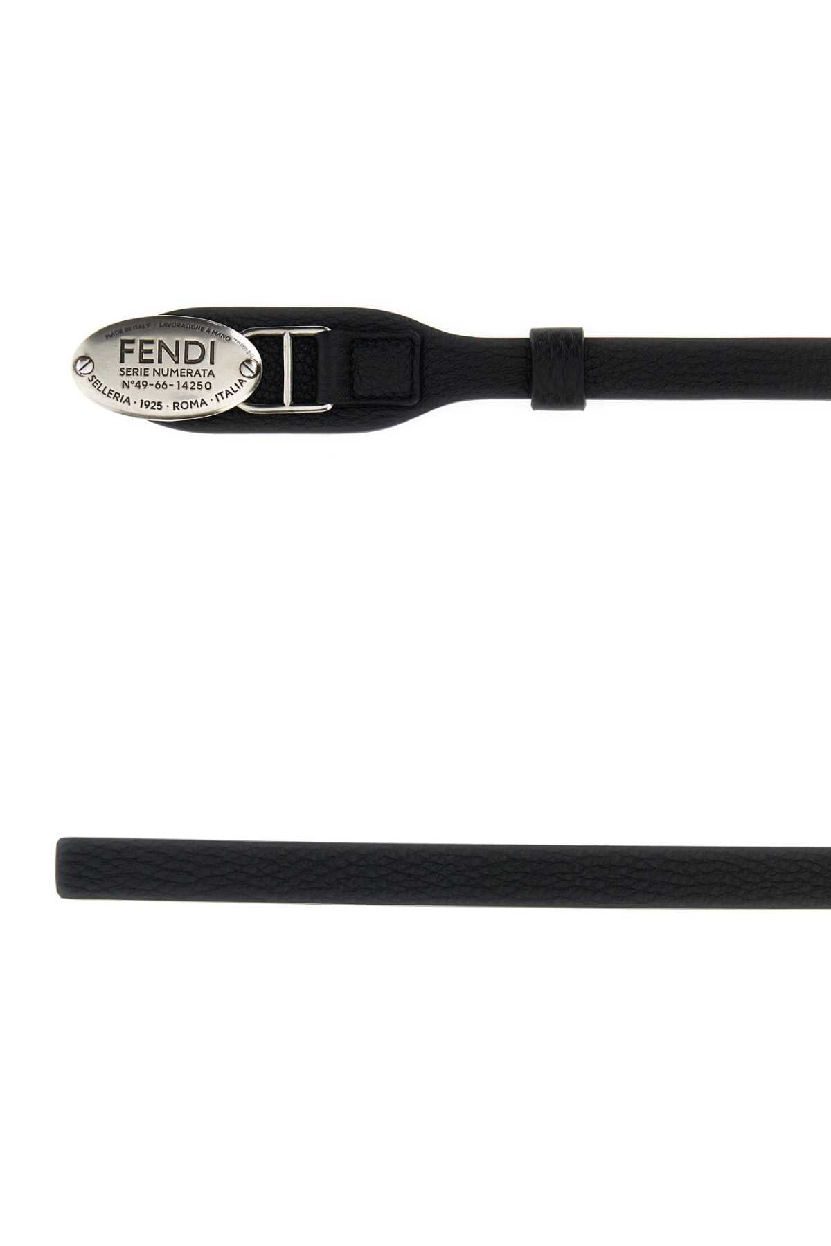 Fendi Women Black Leather Belt FENDI