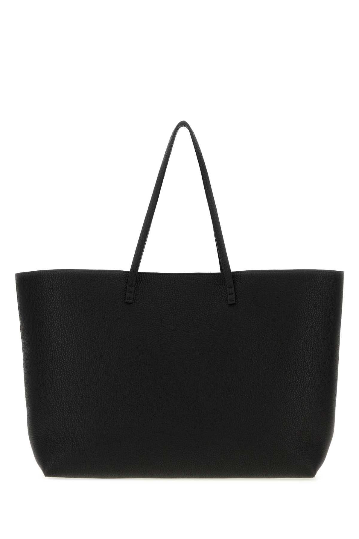 Fendi Women Black Leather Medium Roll Shopping Bag FENDI