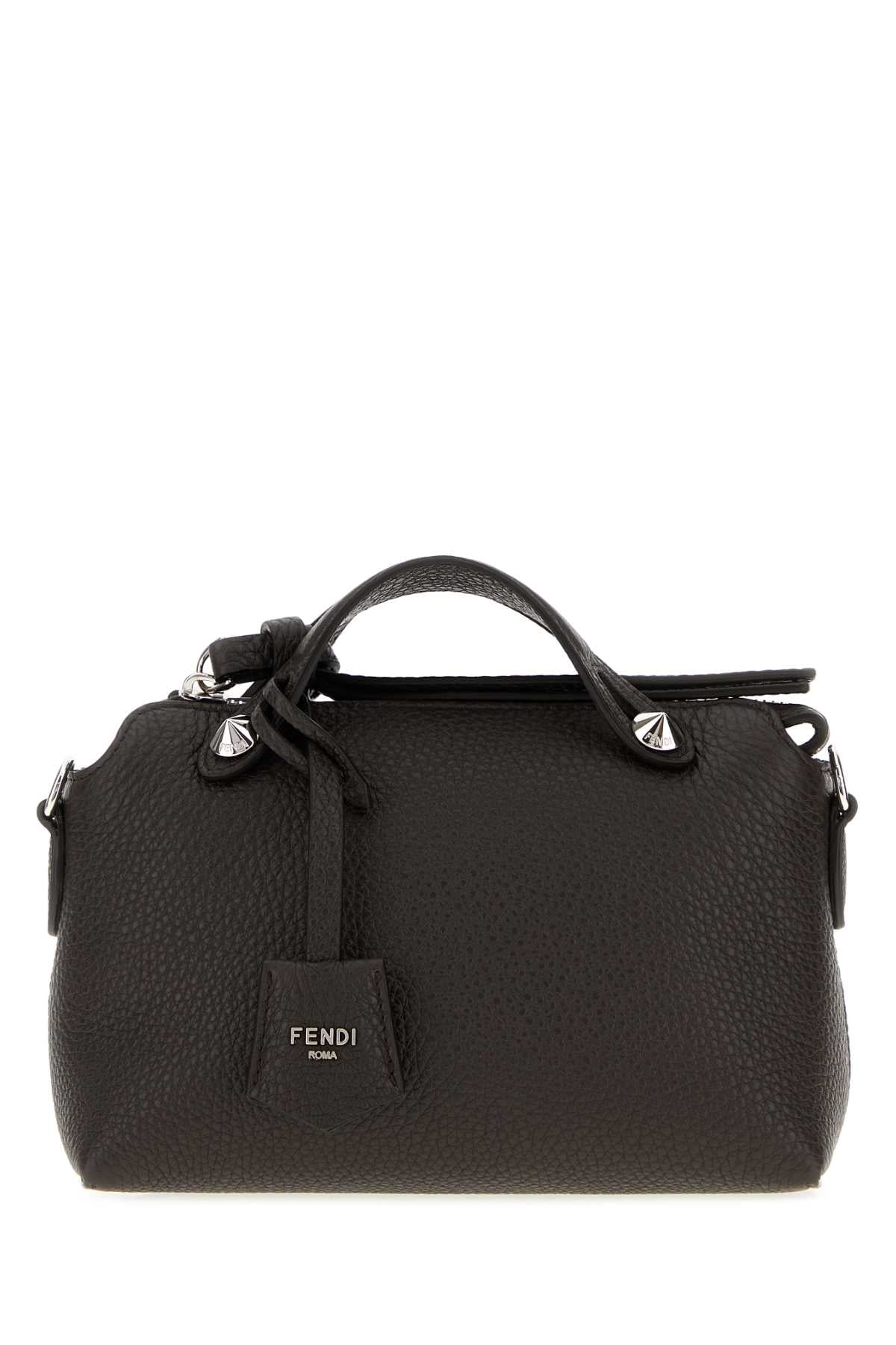 Fendi Women Dark Brown Leather Mini By The Way Soft Handbag FENDI