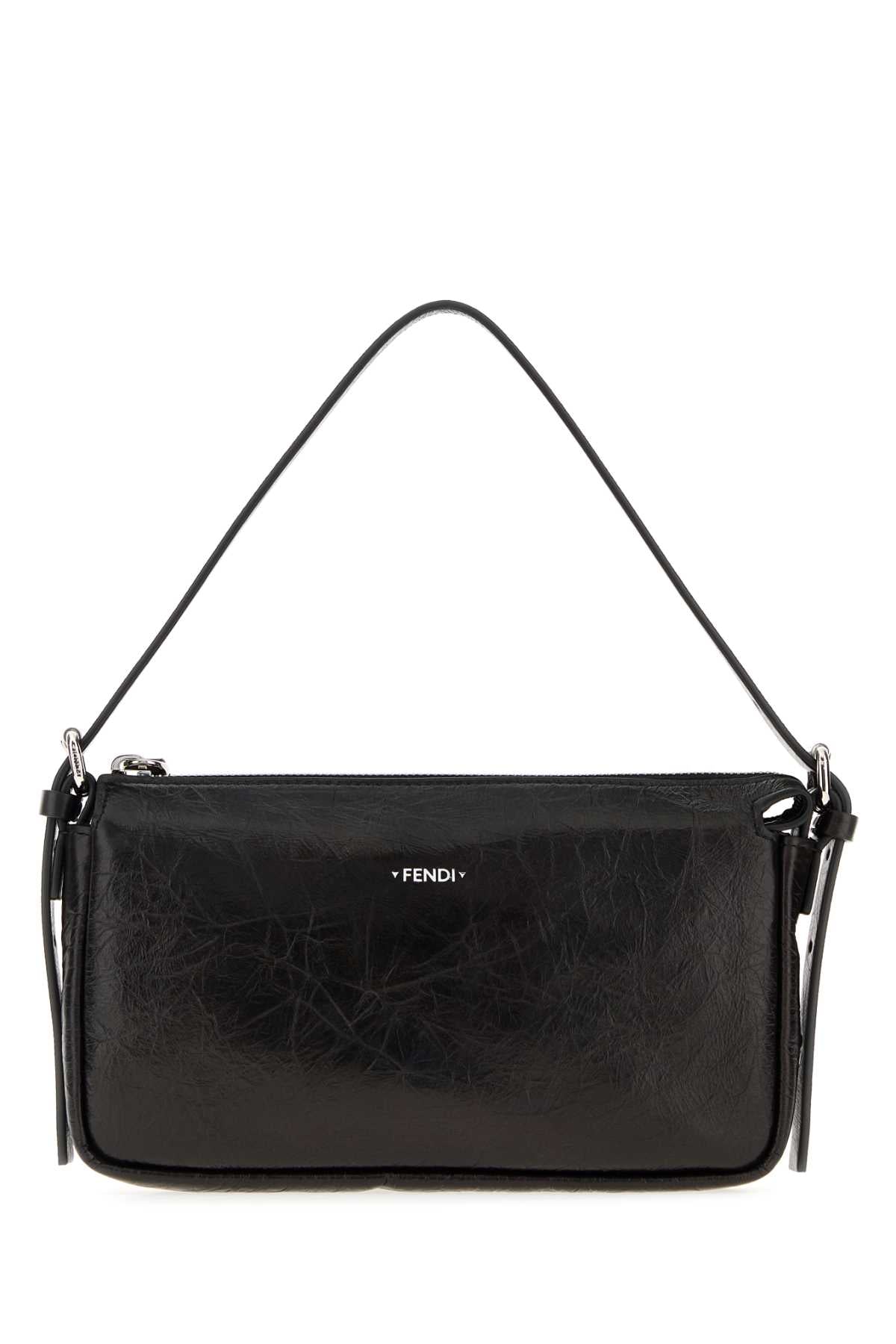 Fendi Women Black Leather Mall Handbag FENDI