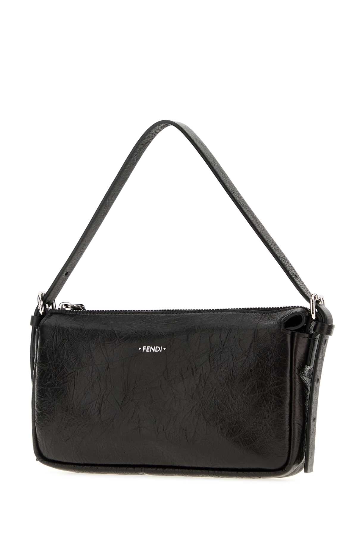 Fendi Women Black Leather Mall Handbag FENDI