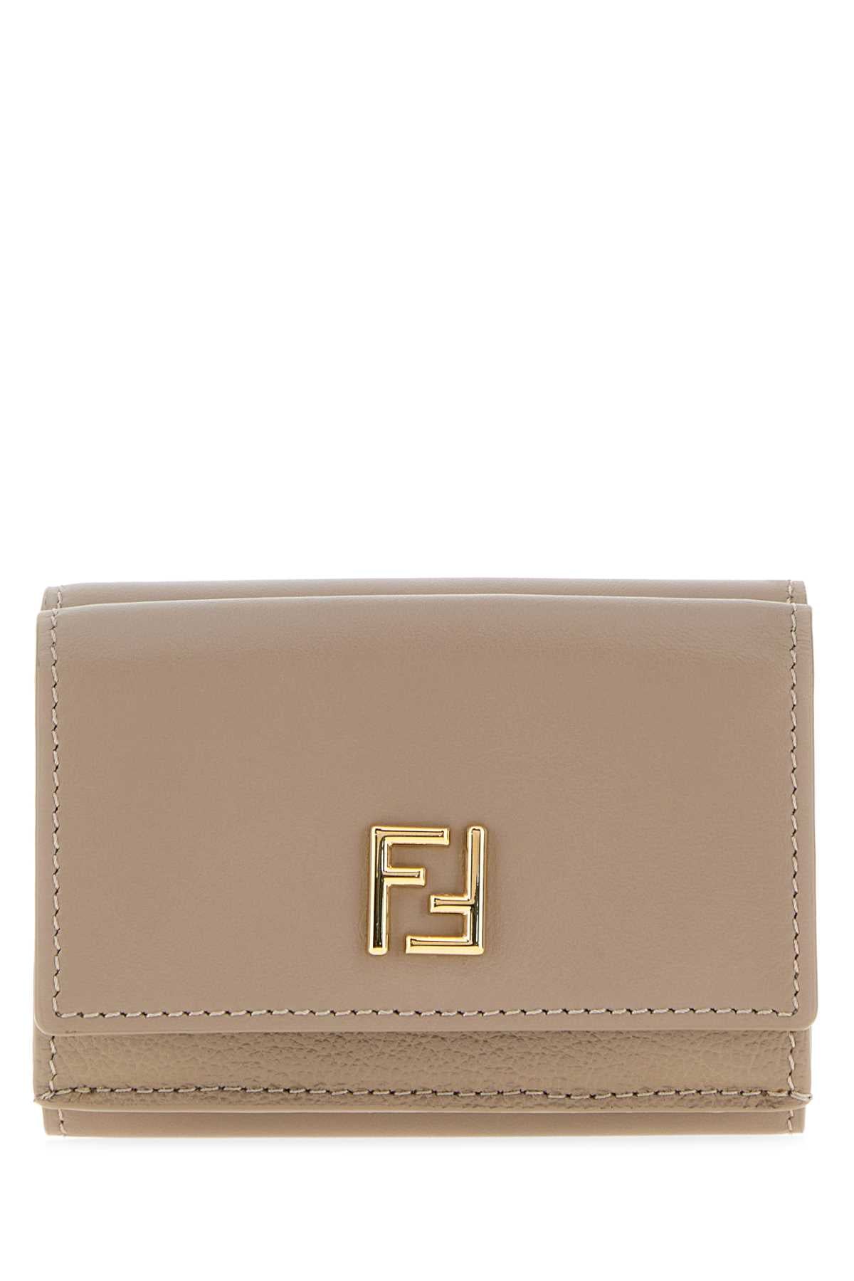 Fendi Women Dove Grey Leather Wallet FENDI