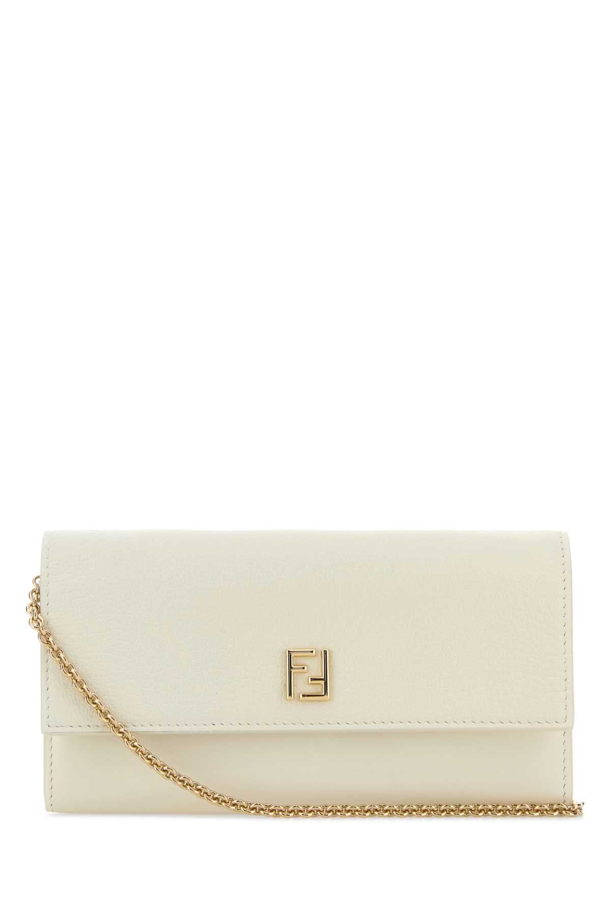 Fendi Women White Leather Ff Wallet FENDI