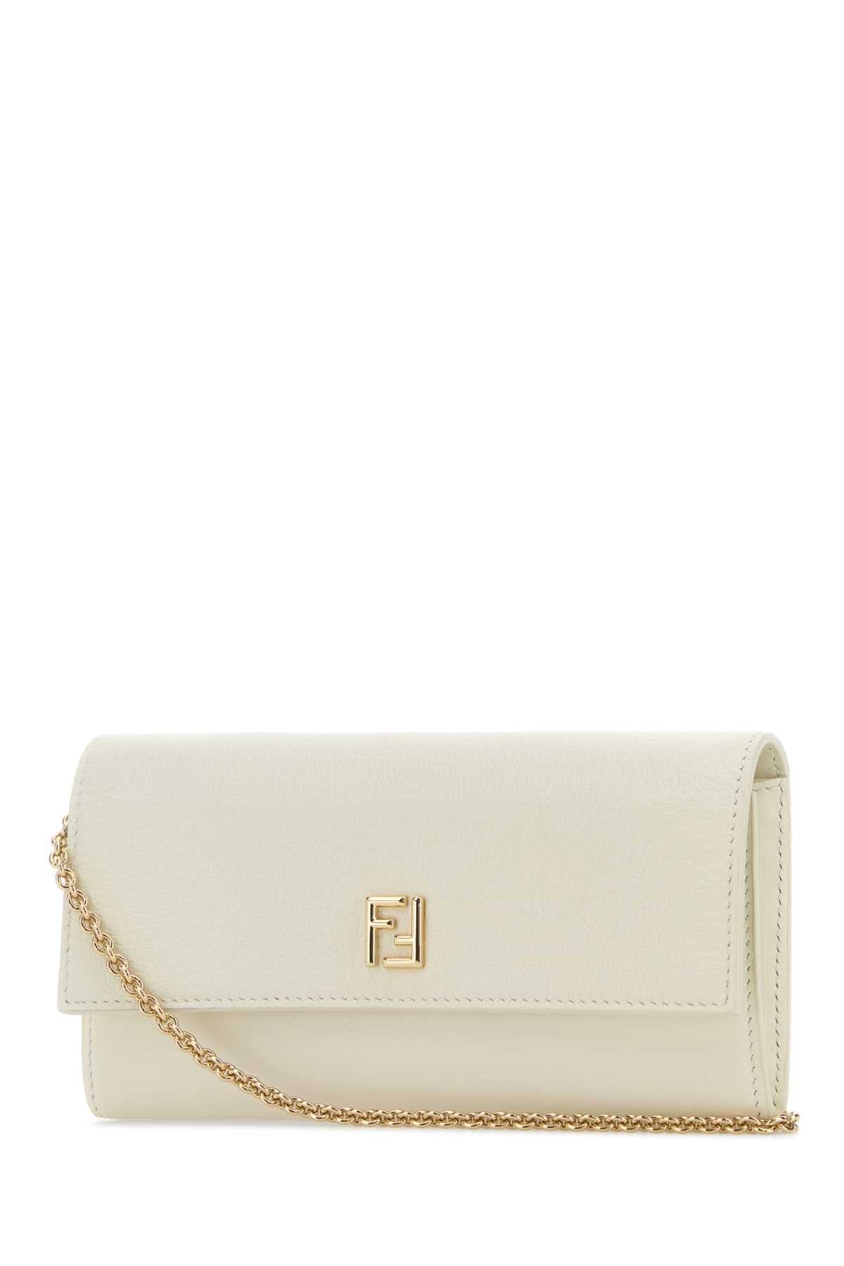Fendi Women White Leather Ff Wallet FENDI