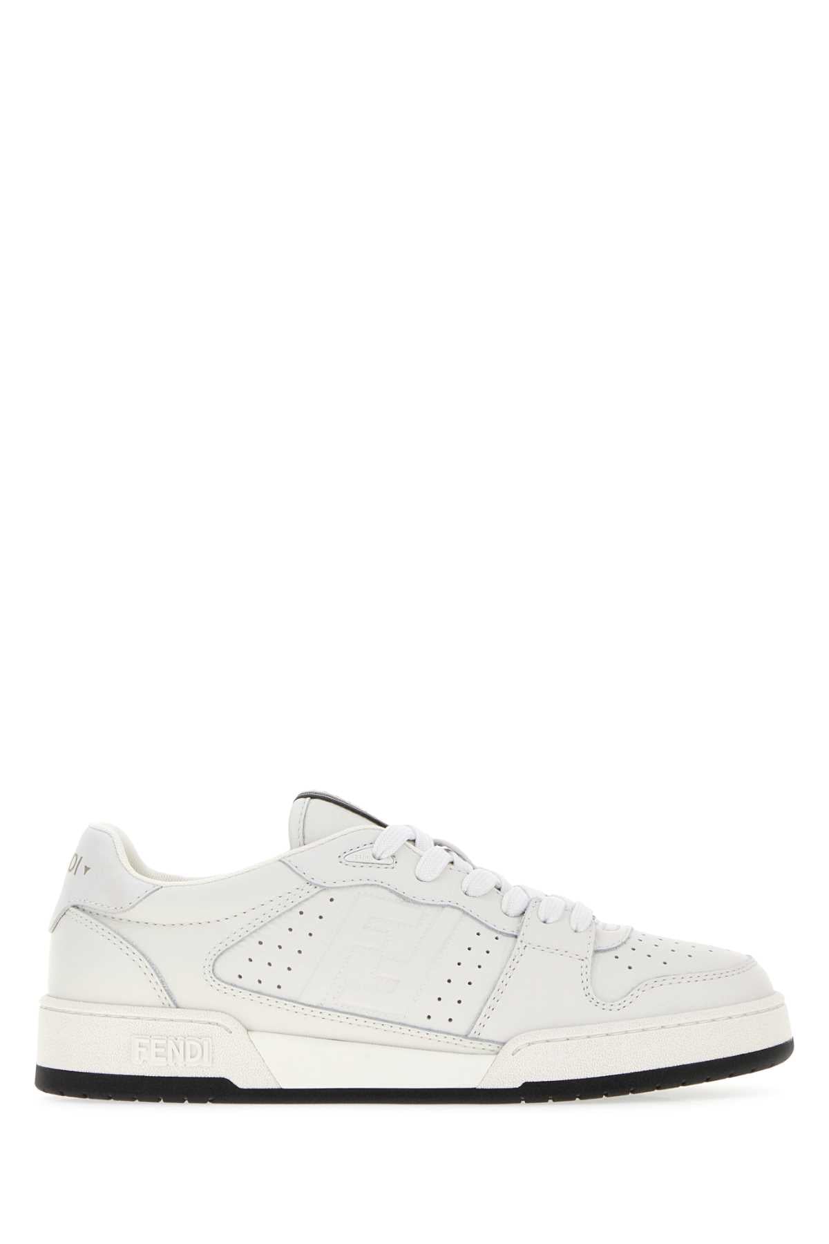 Fendi Women White Leather Fendi Match Sneakers FENDI