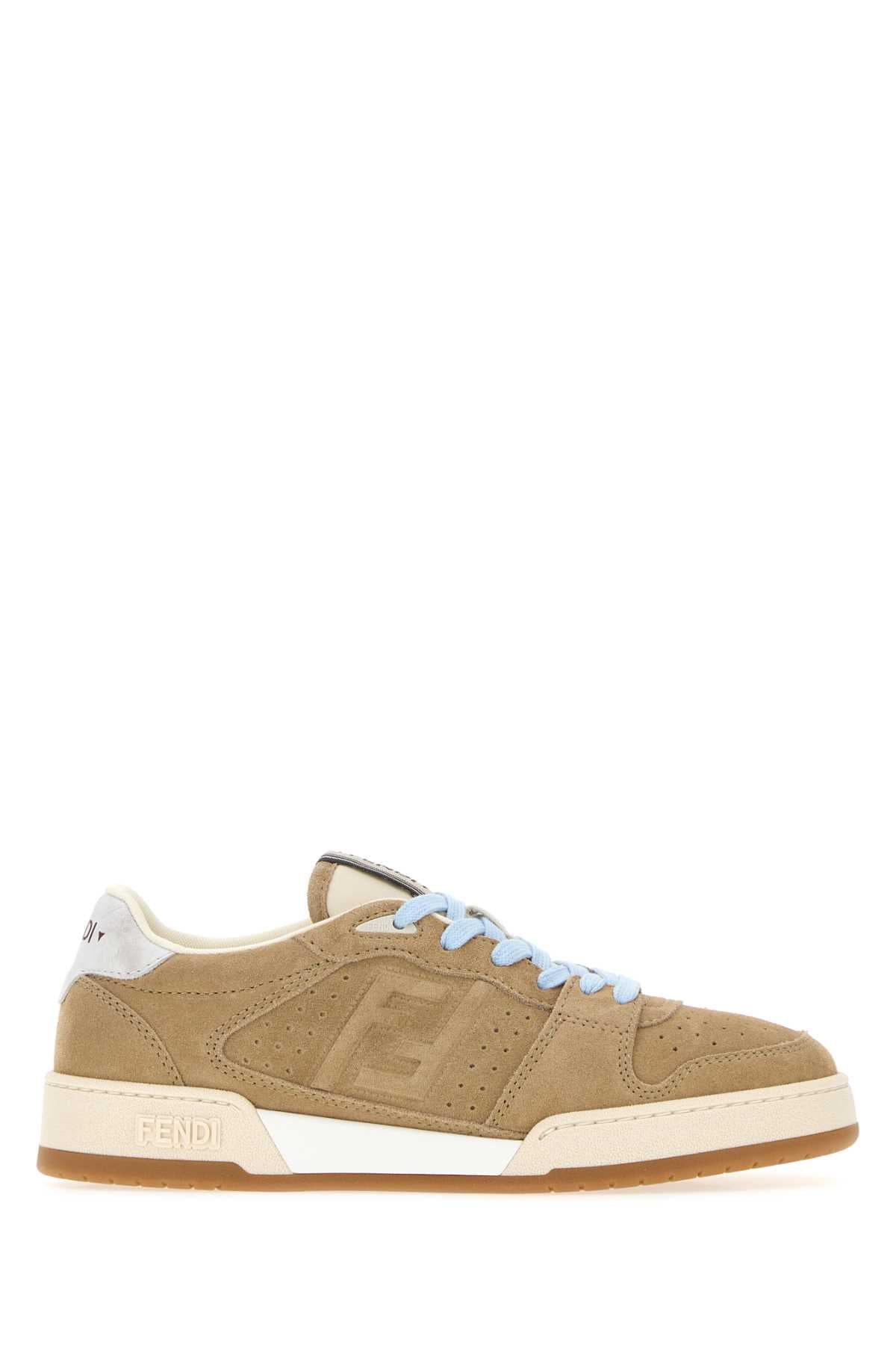 Fendi Men Cappuccino Suede Fendi Match Sneakers FENDI