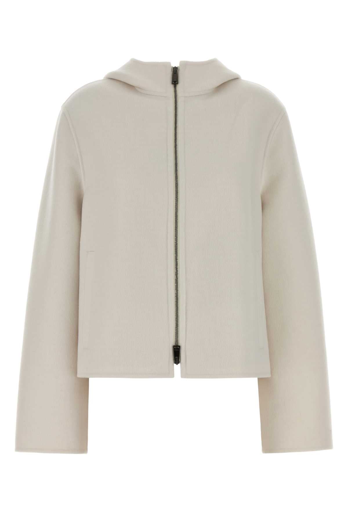 Fendi Women White Wool Blend Jacket FENDI