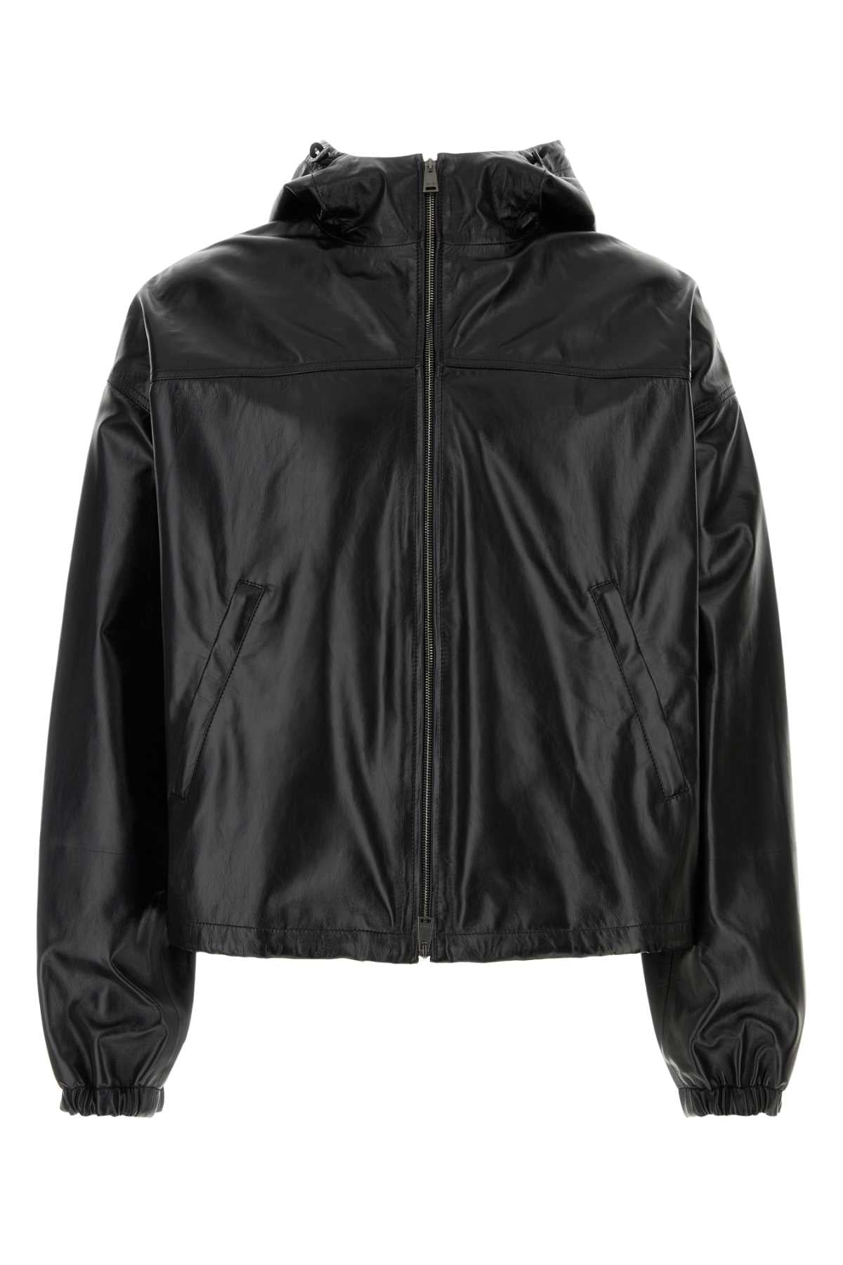 Fendi Men Black Leather Jacket FENDI