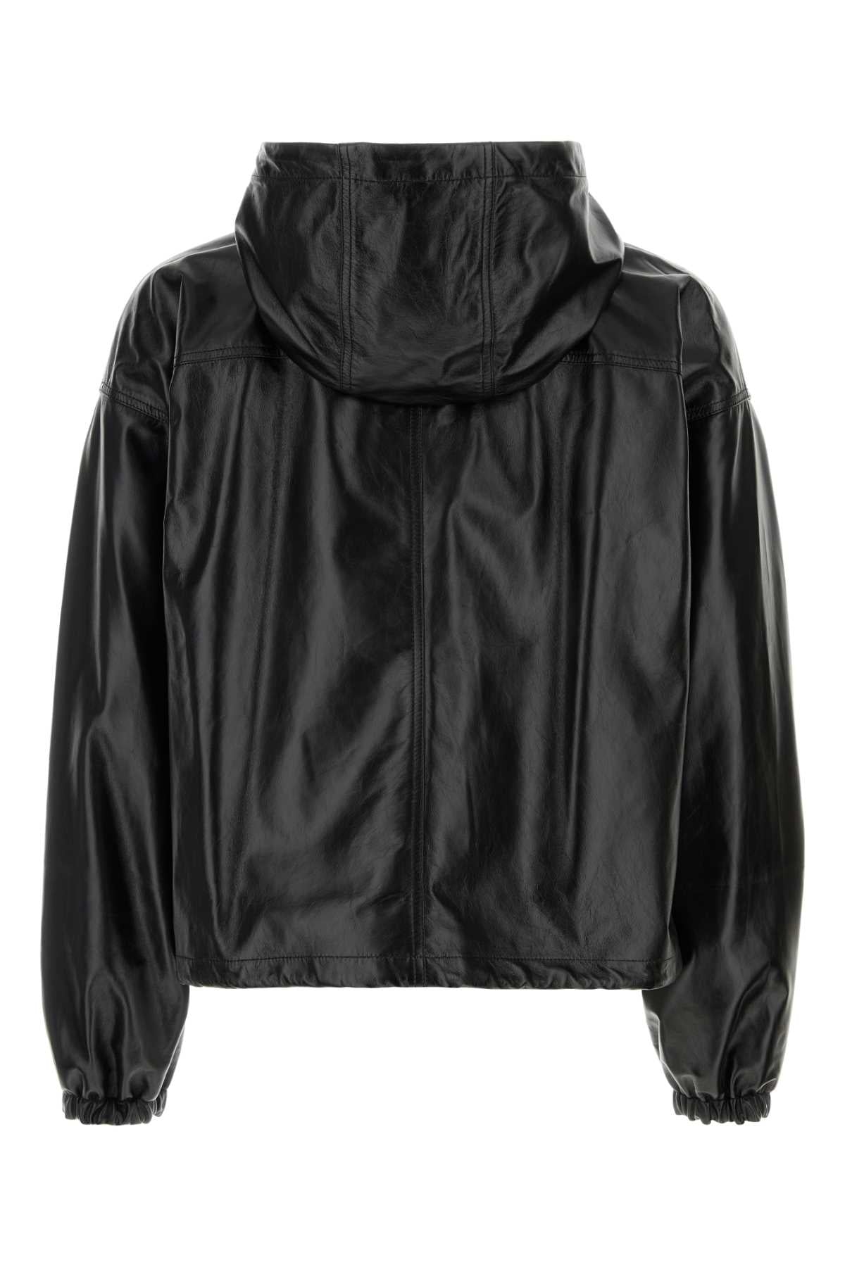 Fendi Men Black Leather Jacket FENDI