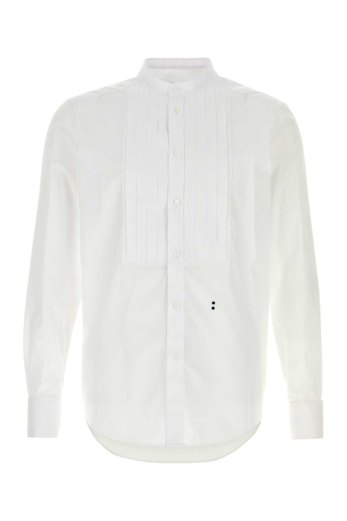 Fendi Men White Poplin Shirt FENDI