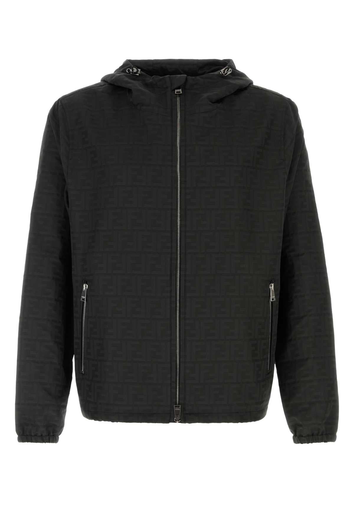 Fendi Men Black Polyester Windbreaker FENDI