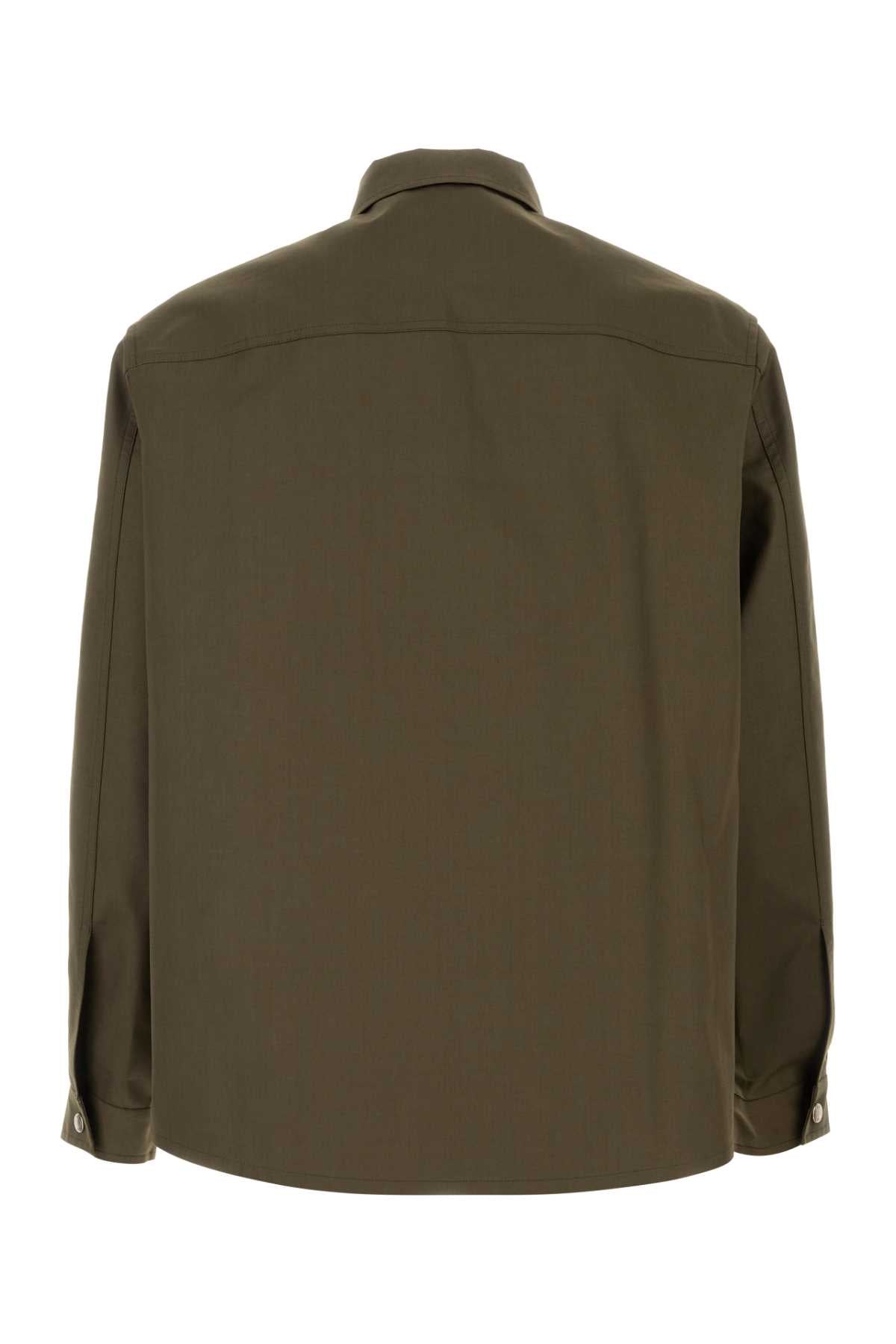 Fendi Men Olive Green Mackintosh Overshirt FENDI