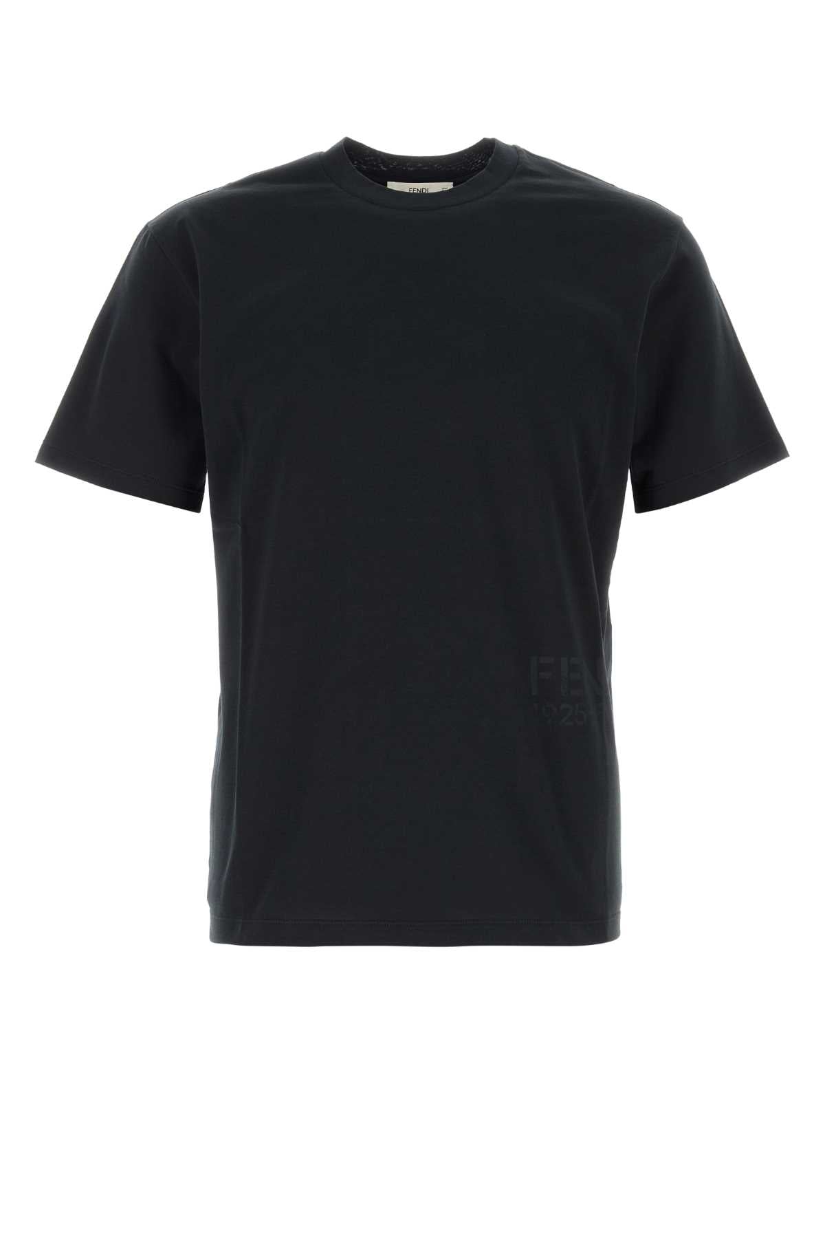 Fendi Men Black Cotton T-Shirt FENDI