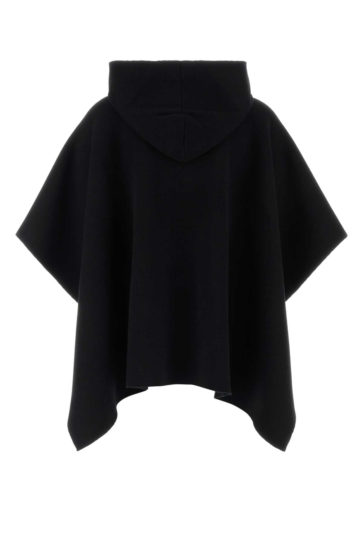 Fendi Women Black Stretch Cashmere Blend Cape FENDI