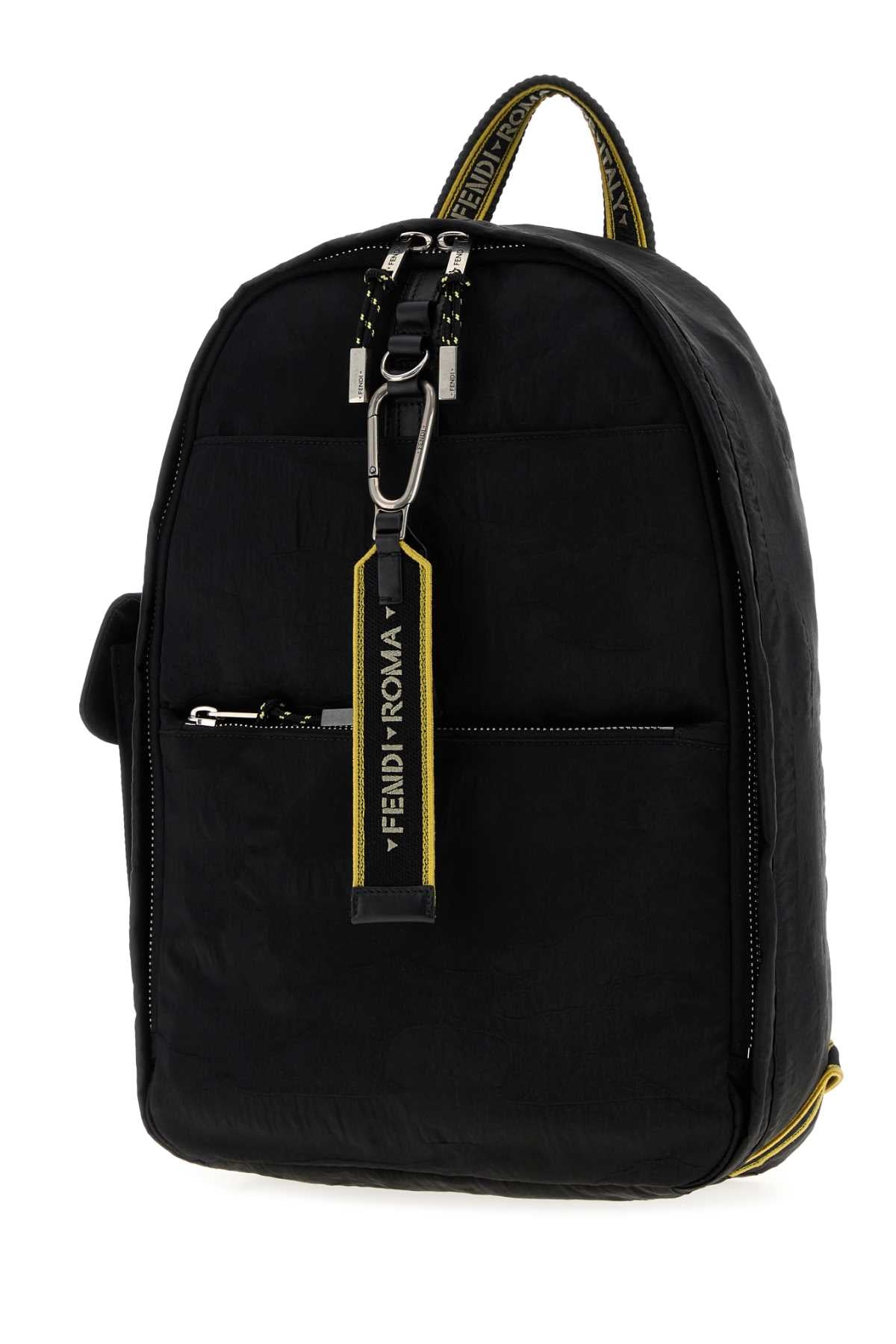 Fendi Men Black Fabric Fendi Climb Backpack FENDI